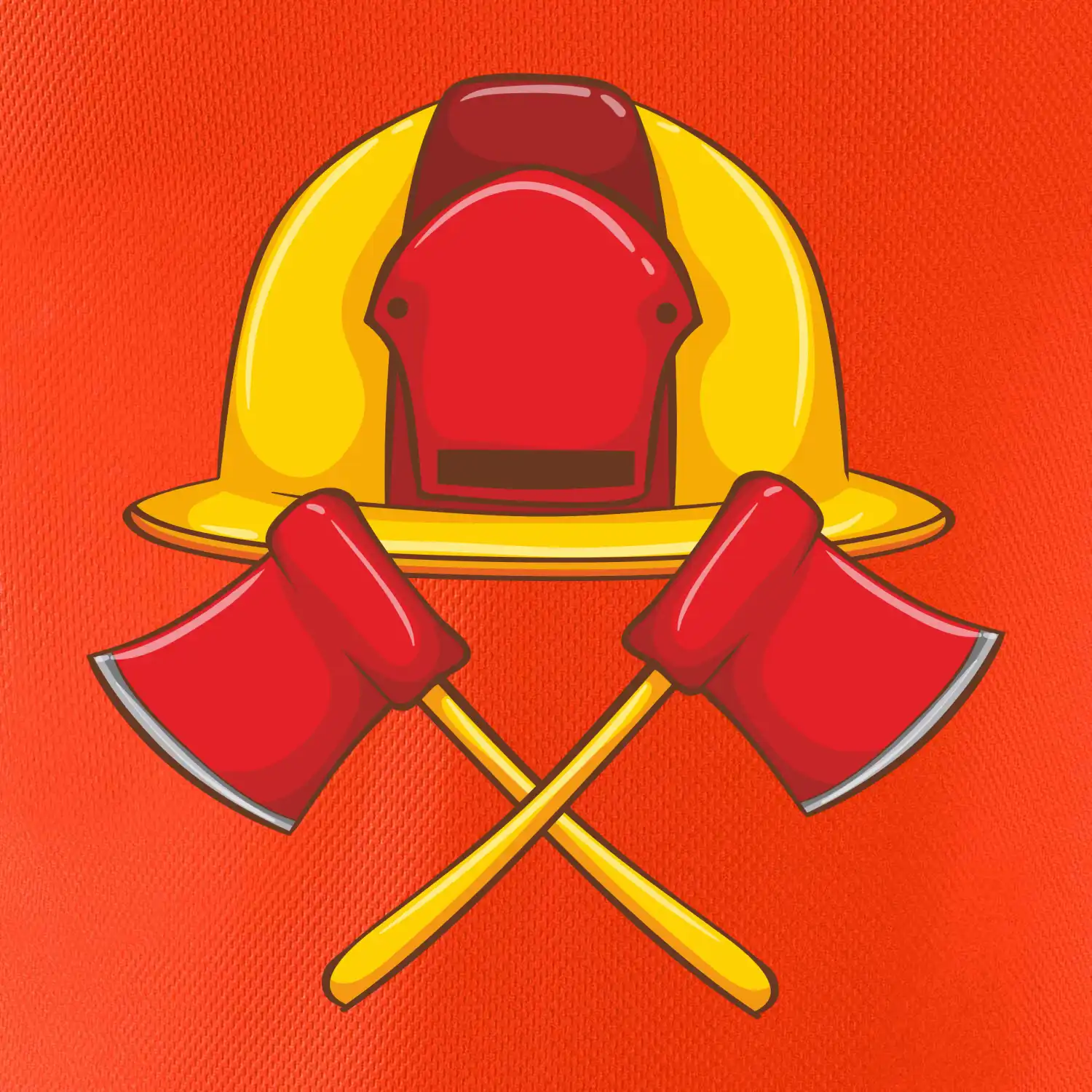 Hasičská helma a sekera