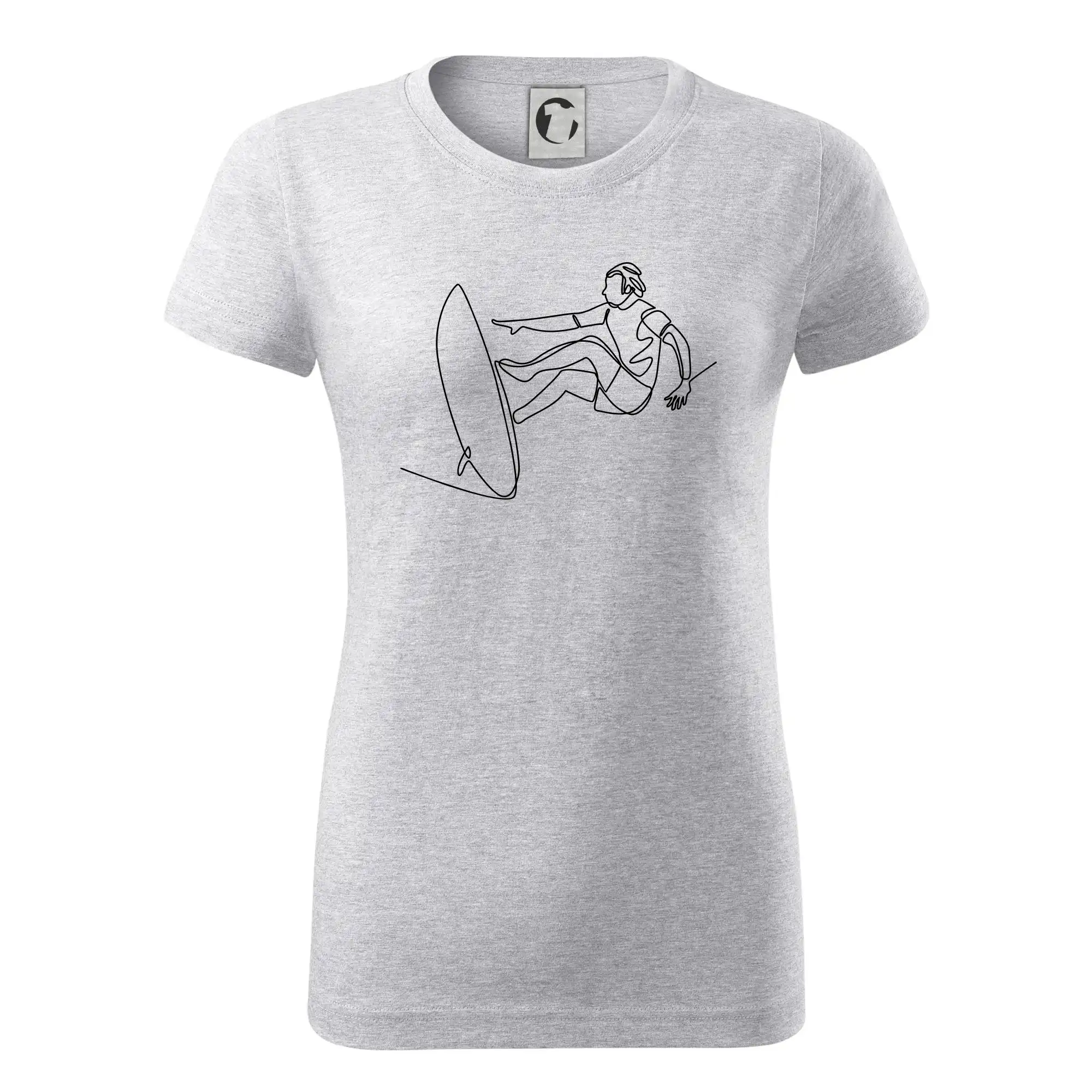 Surfař na vlně jedním tahem