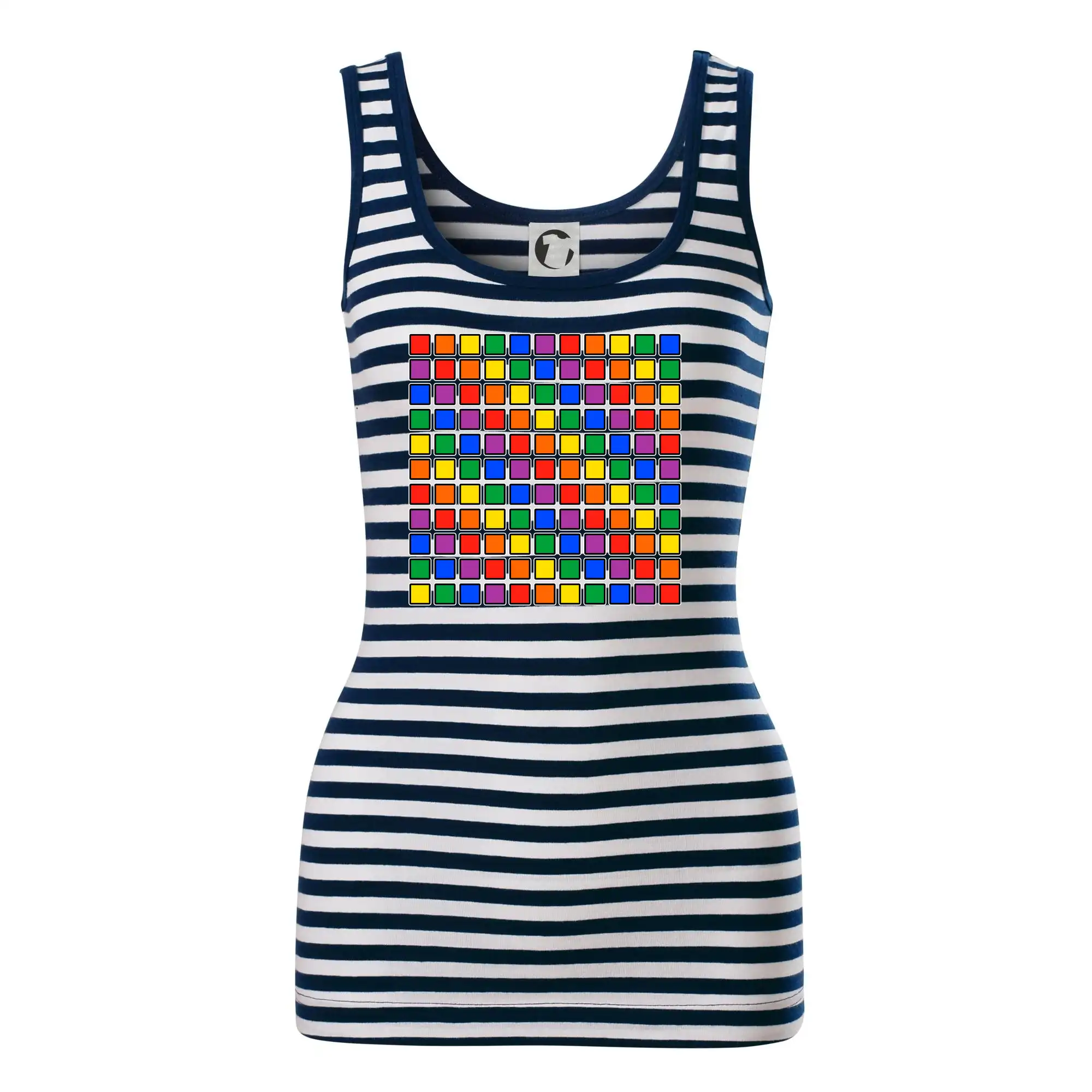 Tričká pre LGBT a Queer komunitu - LGBT dúhový štvorec - Sailor tielko na vodu