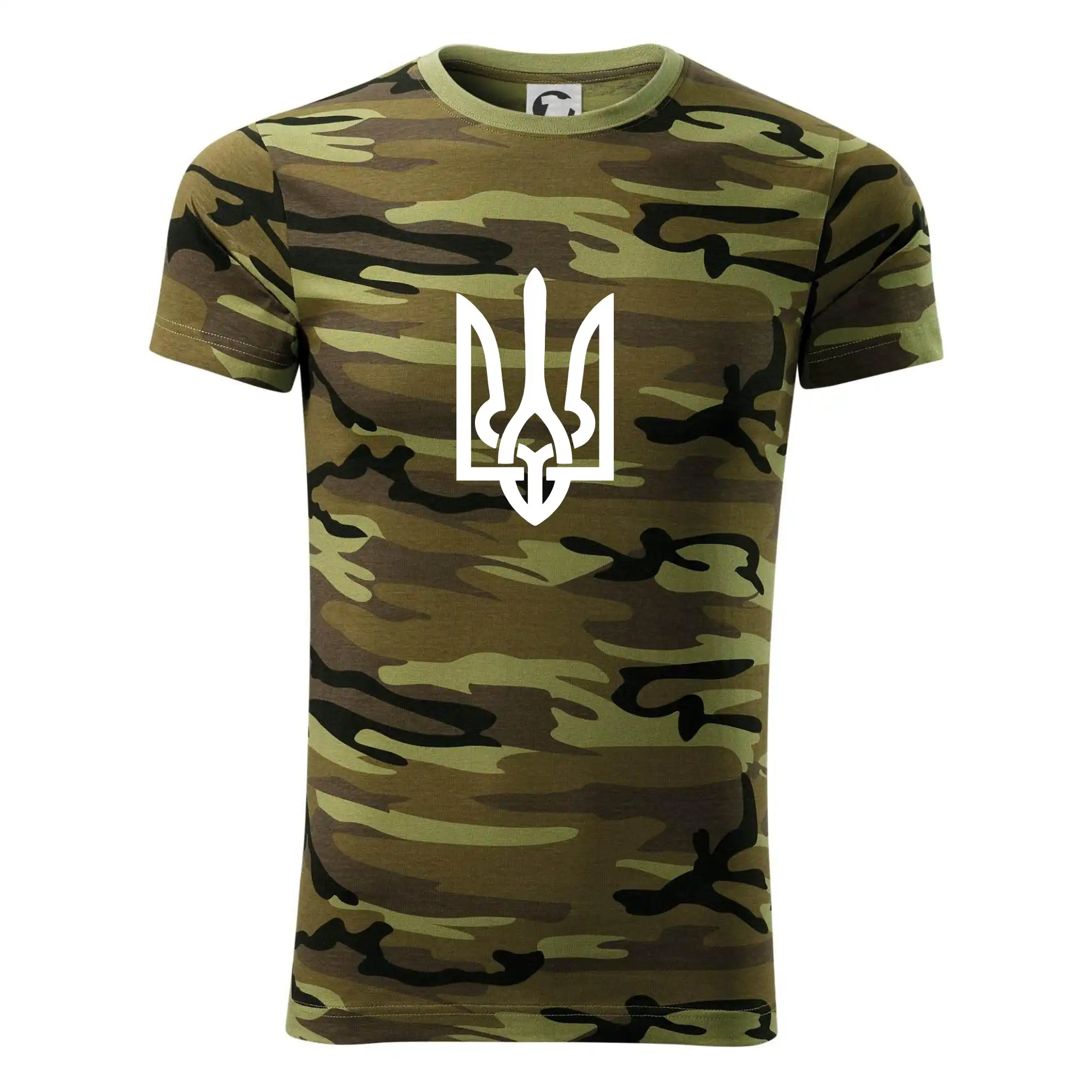 Tričká s vlajkou ukrajiny - Ukrajina trojzubec veľký - Army CAMOUFLAGE