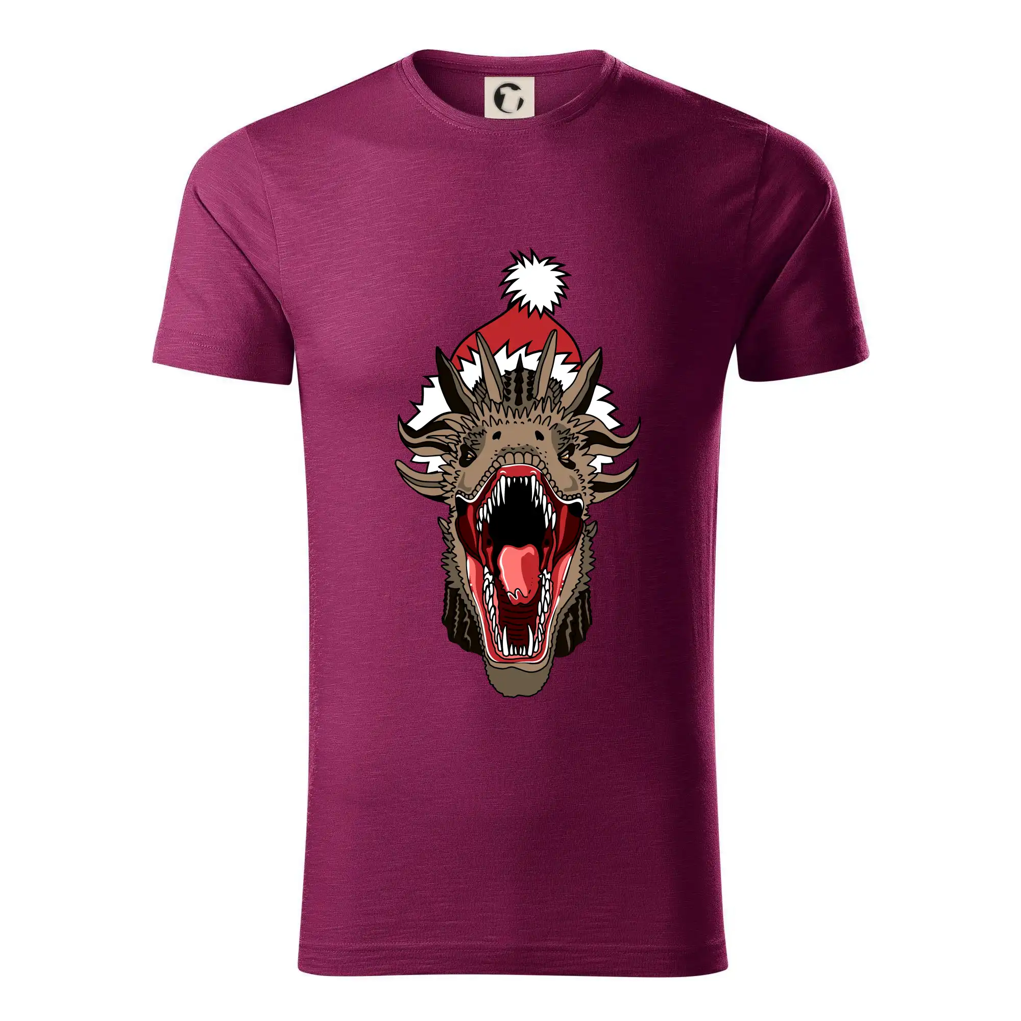 Vianočné tričká - Vánoční drak (Pecka design) - Tričko z organickej bavlny