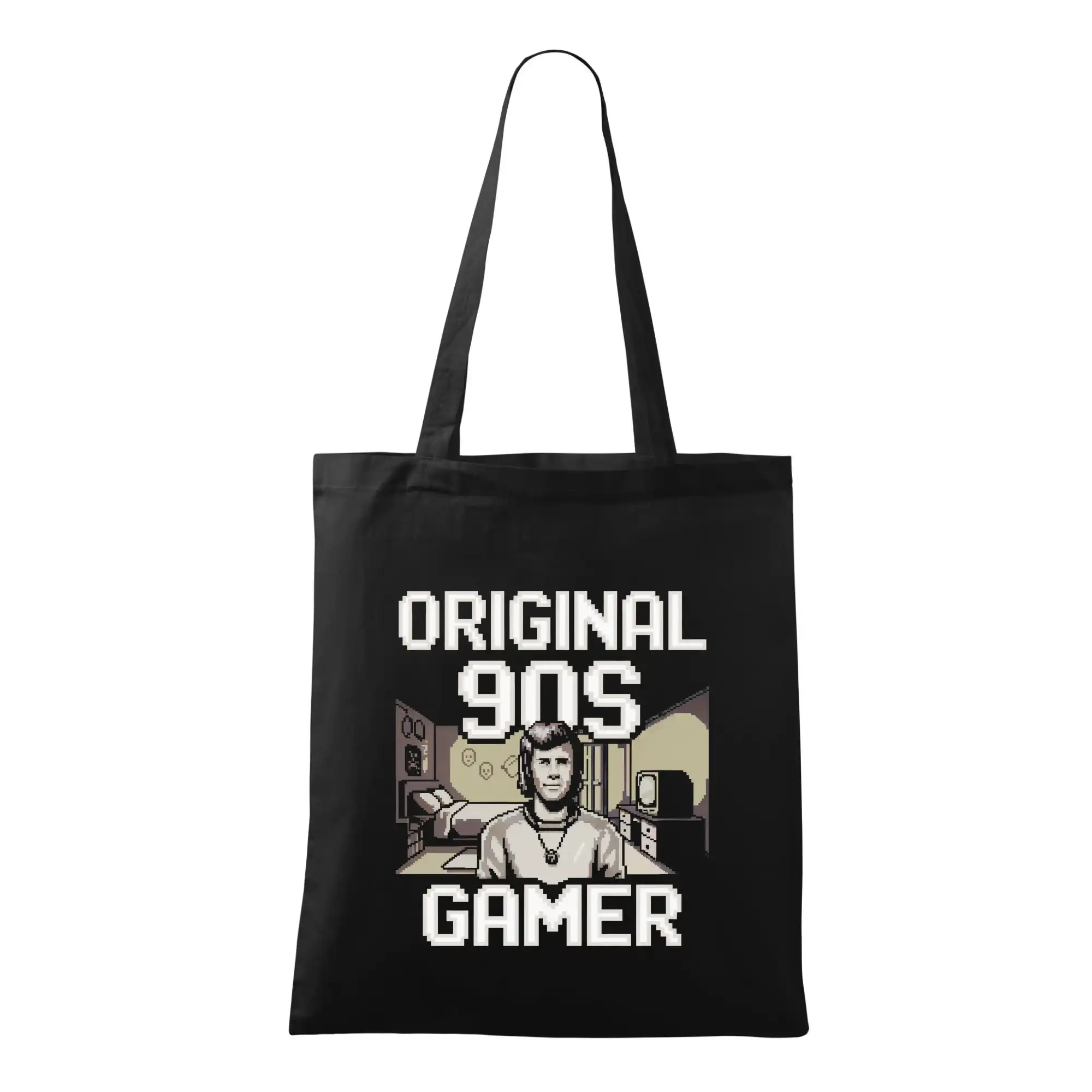 Tričká pre ajťákov - Original 90s gamer - béžový - Taška bavlnená