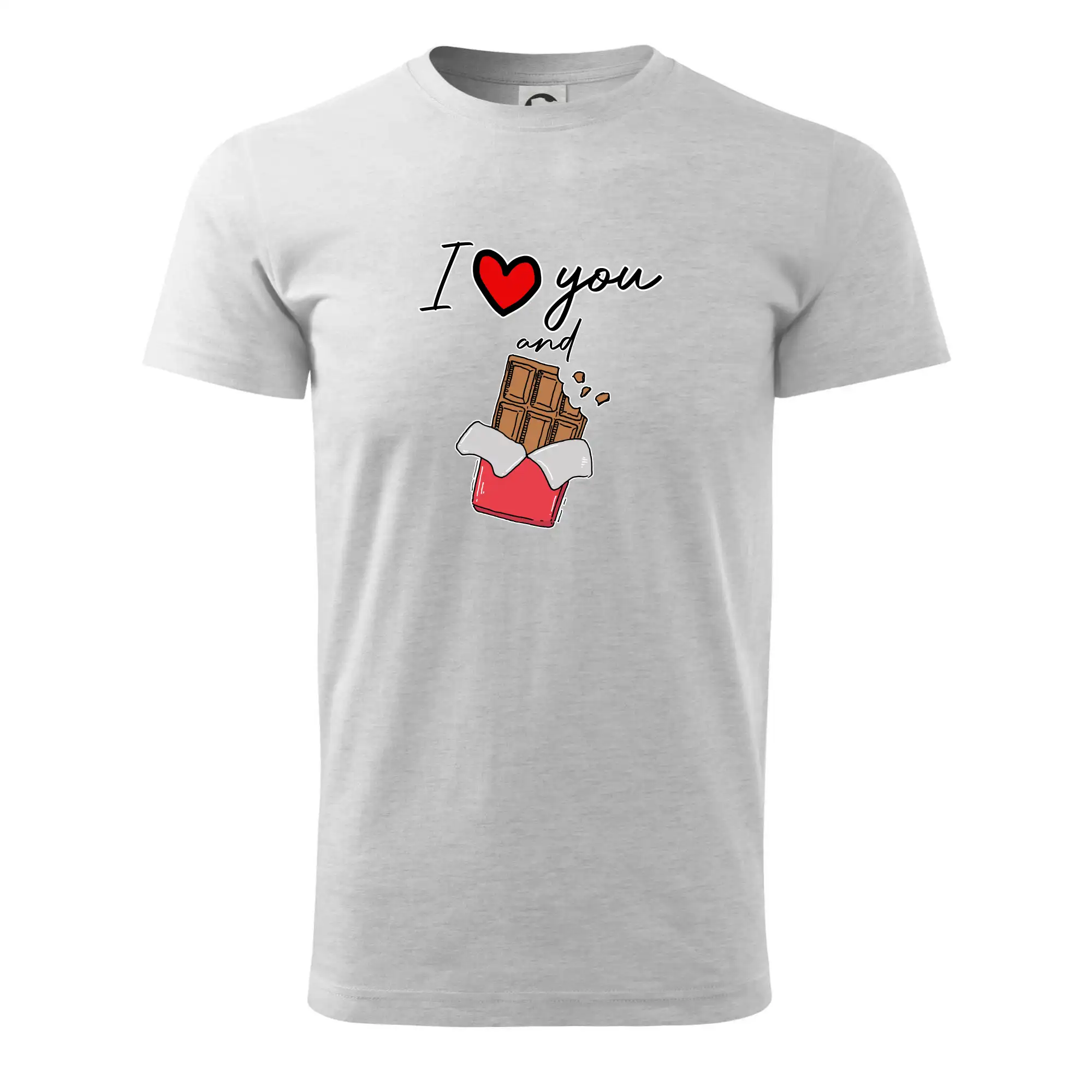 I love you and chocolate - Klasické pánske tričko vyššej gramáže