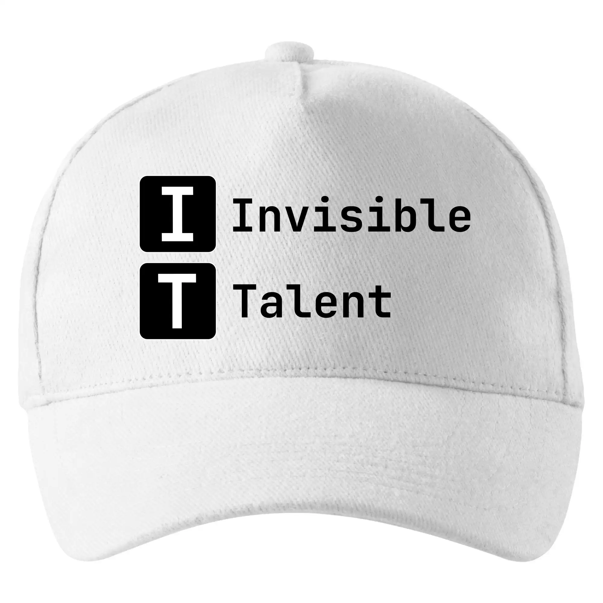 Tričká pre ajťákov - IT Nápis Invisible Talent - Šiltovka so zahnutým šiltom a mosaznou sponou