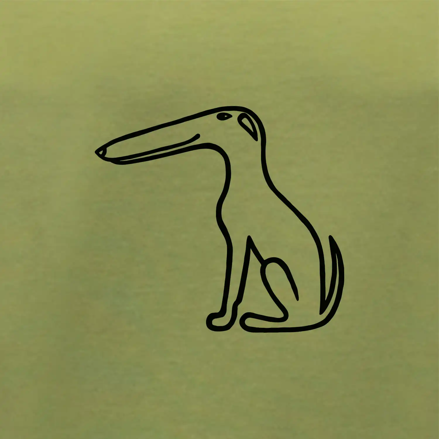 Barzoj obrys čierny