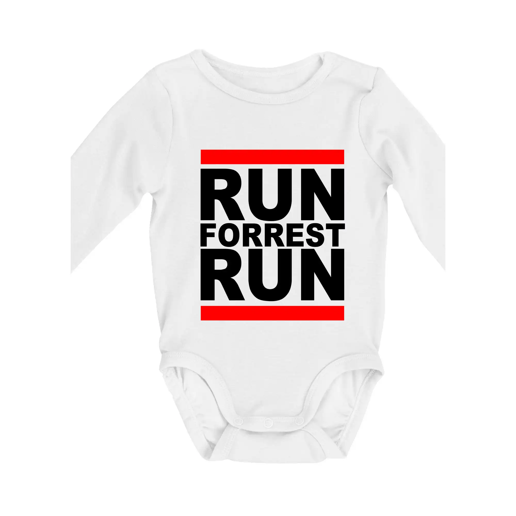 Filmové tričká - Run Forrest Run - Body dojčenské s dlhým rukávom