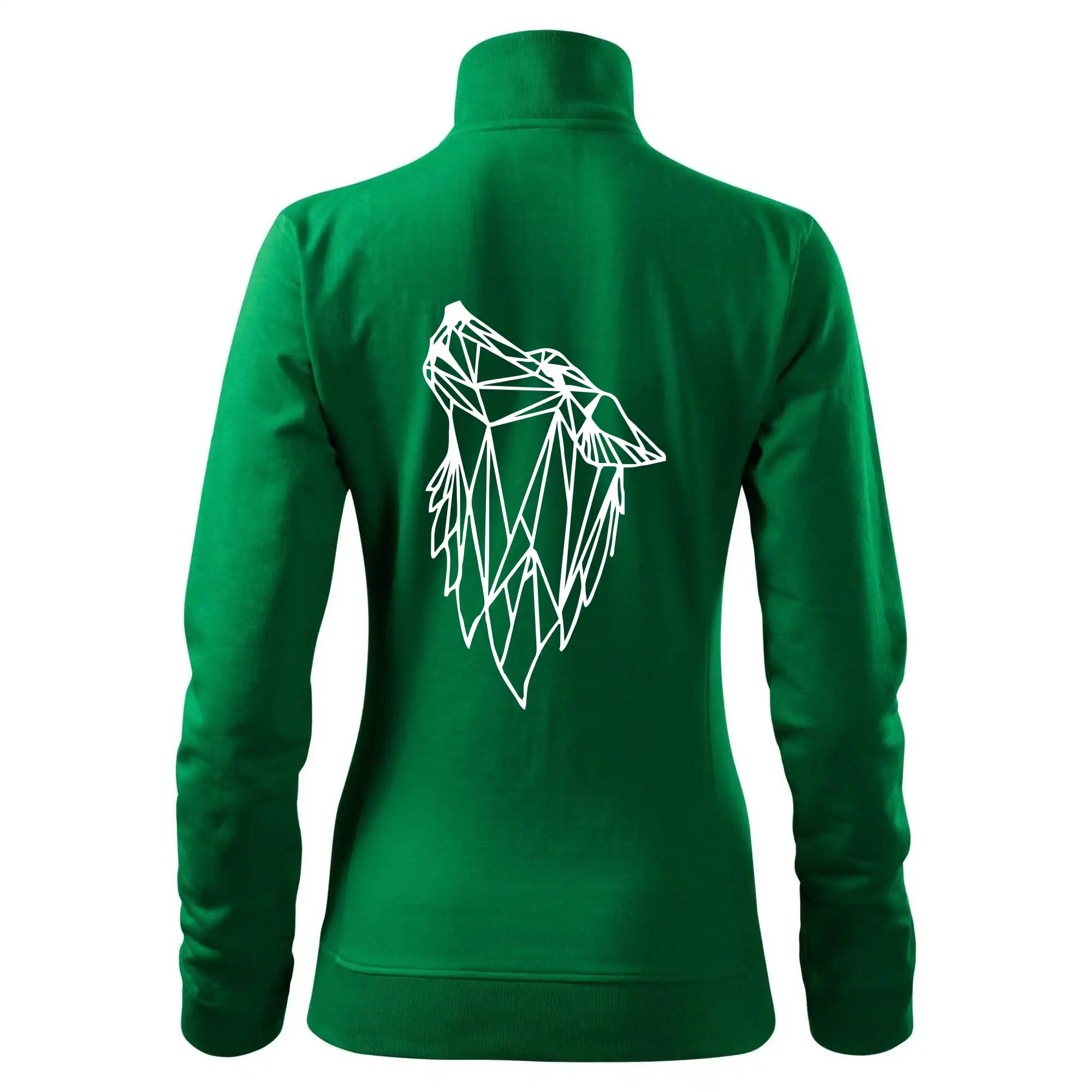 Tričká s vlkom - Geometria - vlk - vyjúci - Mikina dámska Viva bez kapucne