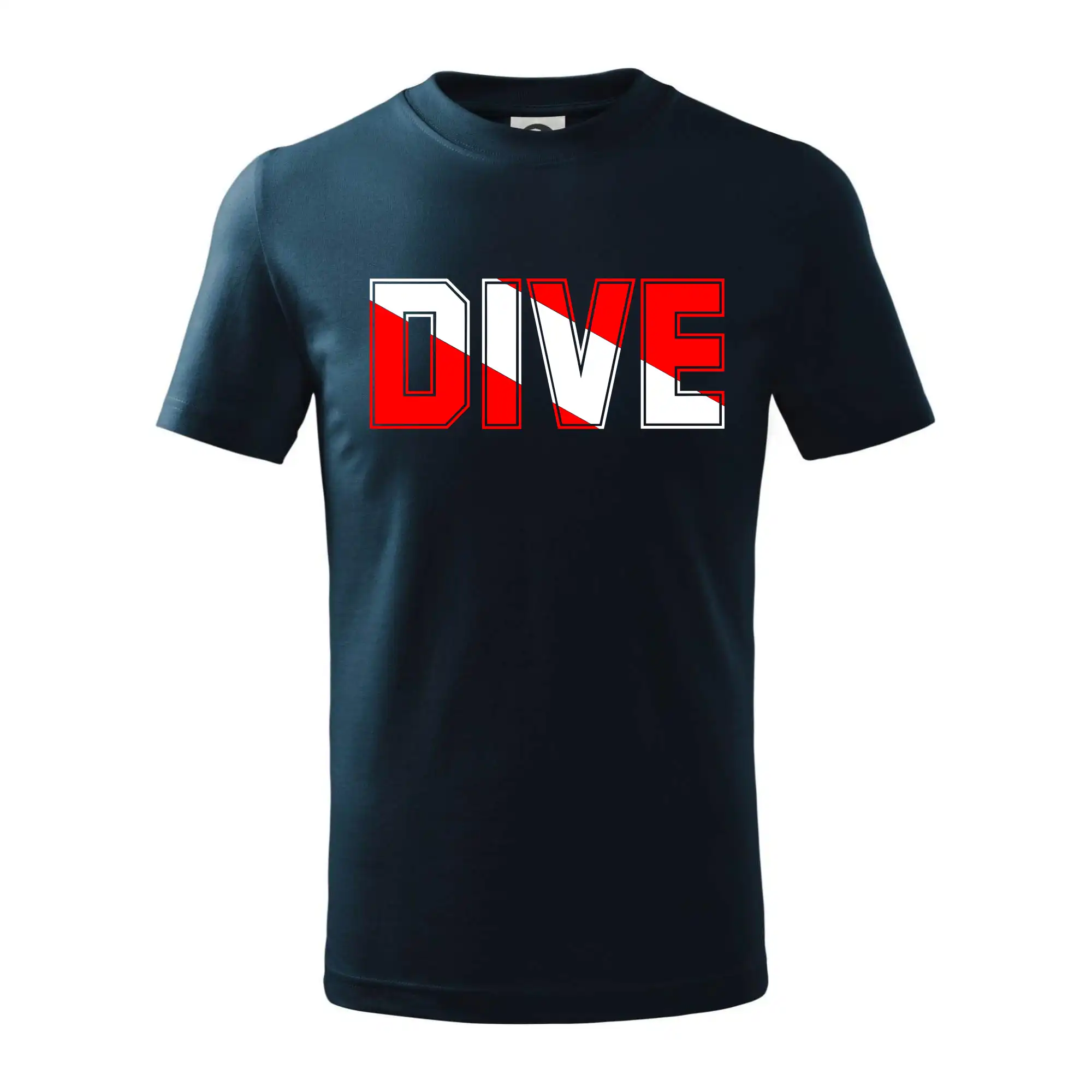 Potápačské tričká - Dive nápis vlajka - Tričko detské bavlnené