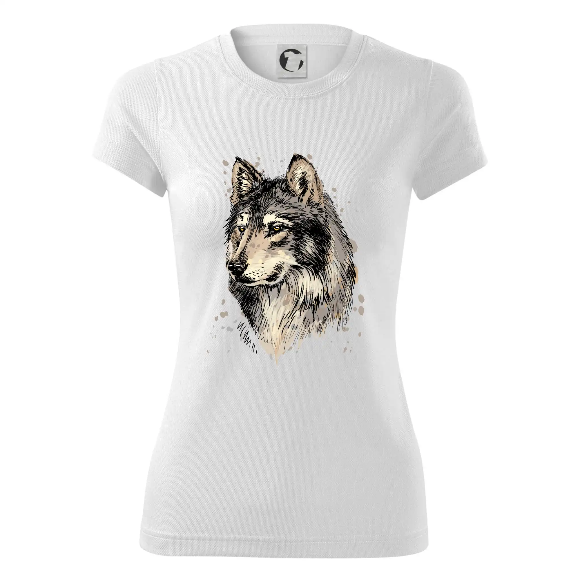 Hlava vlka kreslená