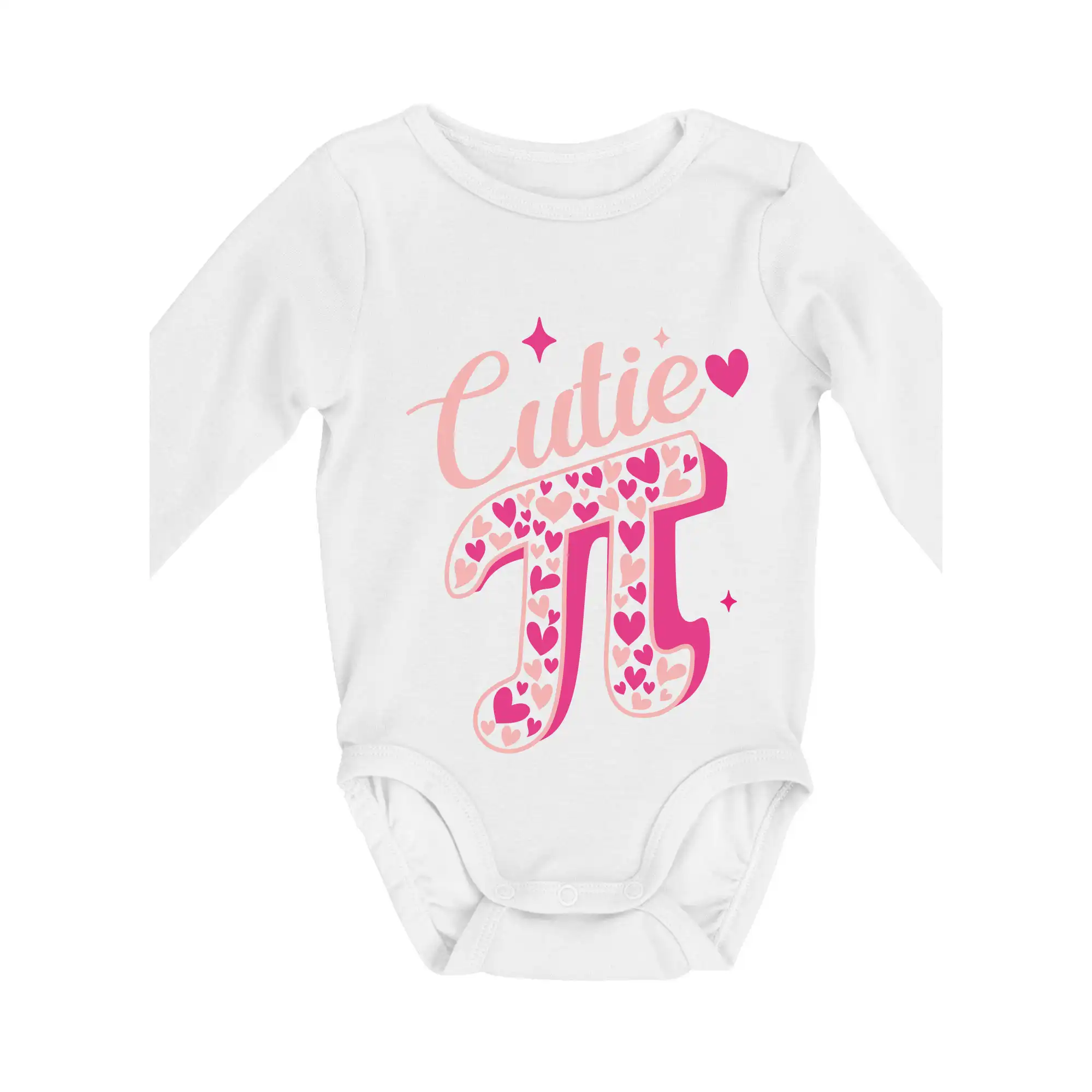 Vtipné tričká pre matematiky - Cute - Pí - Body dojčenské s dlhým rukávom