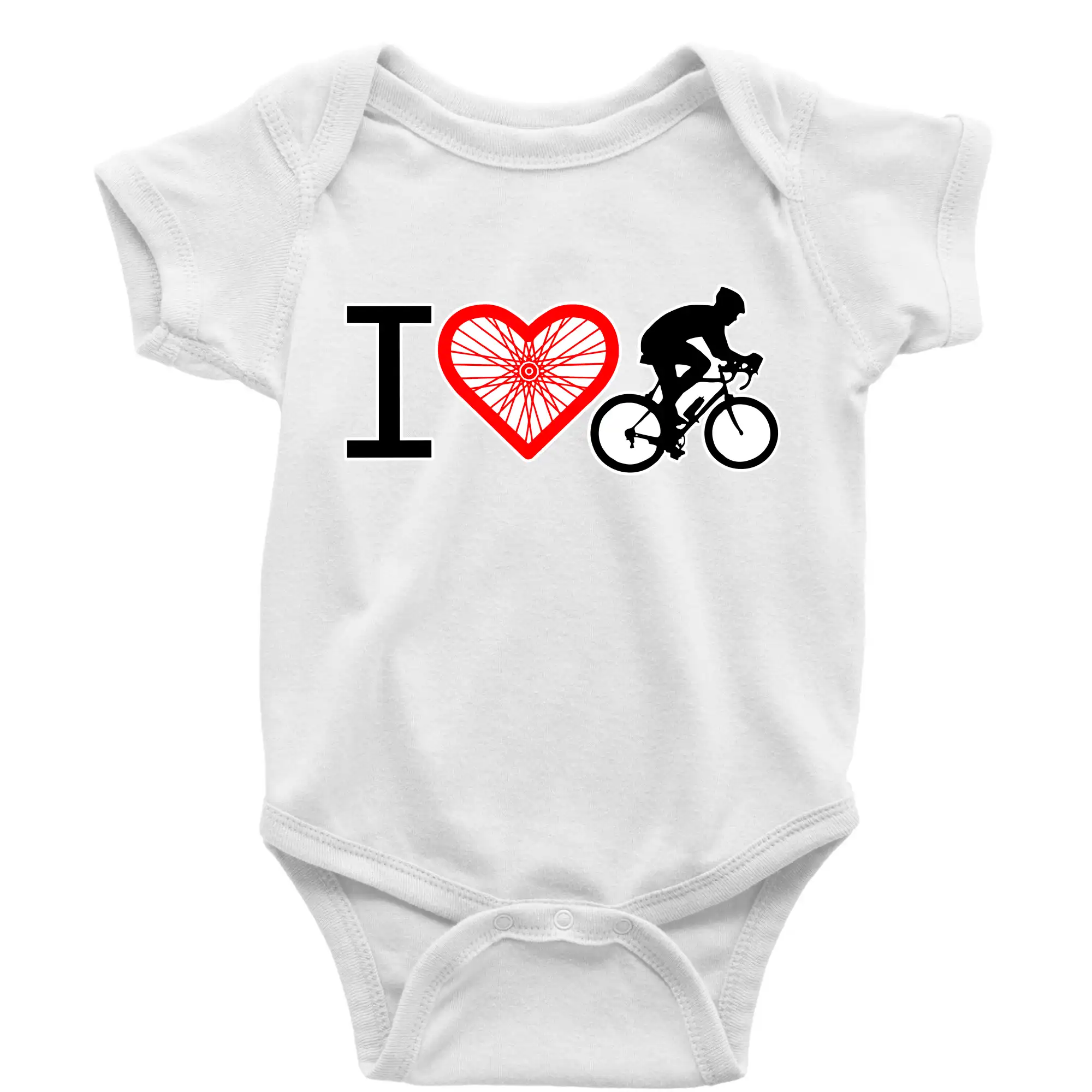 Tričko ako darček pre cyklistu - I love cycles výplet - Body dojčenské s krátkym rukávom