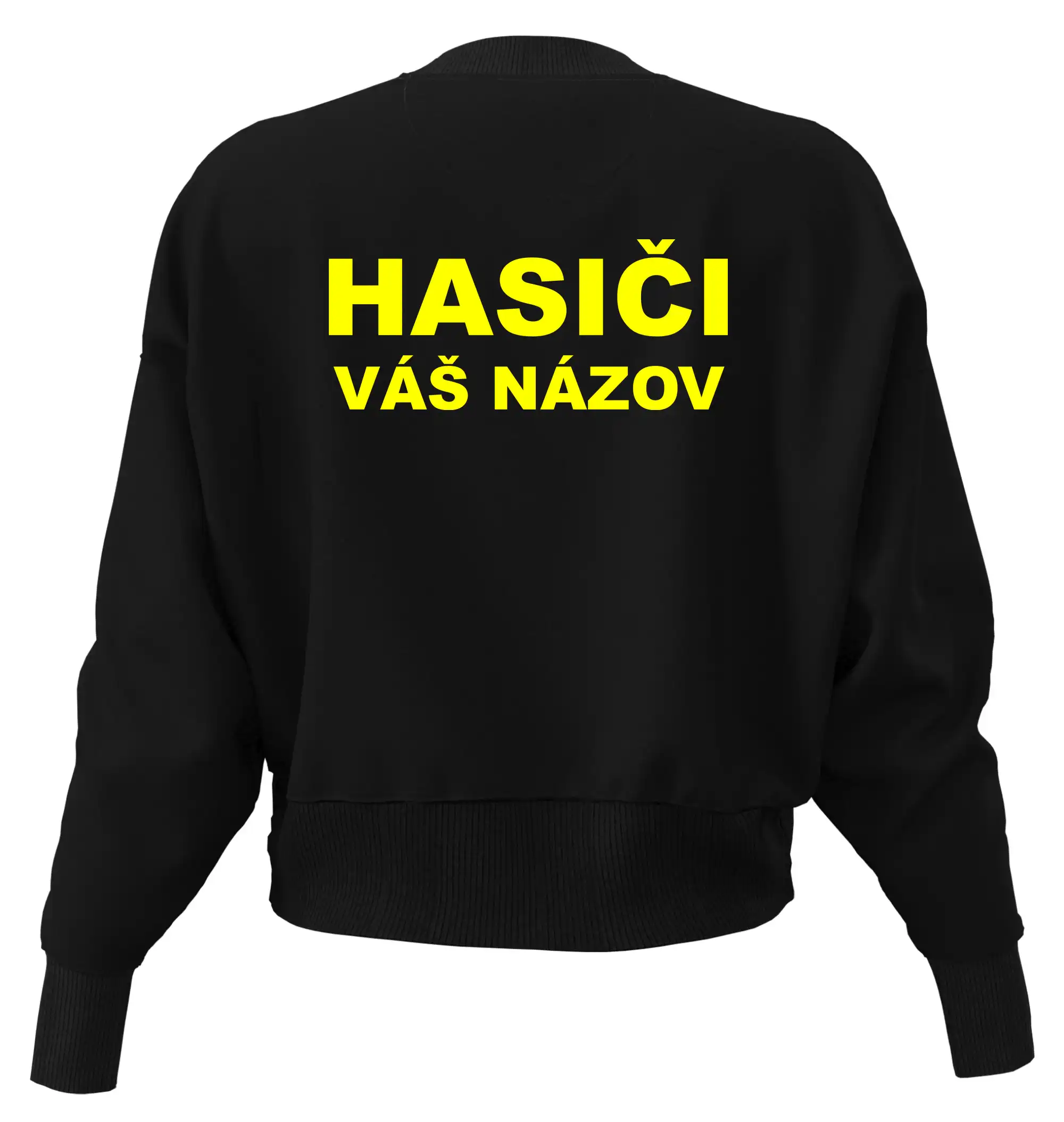 Hasiči - žltý nápis - váš názov zboru