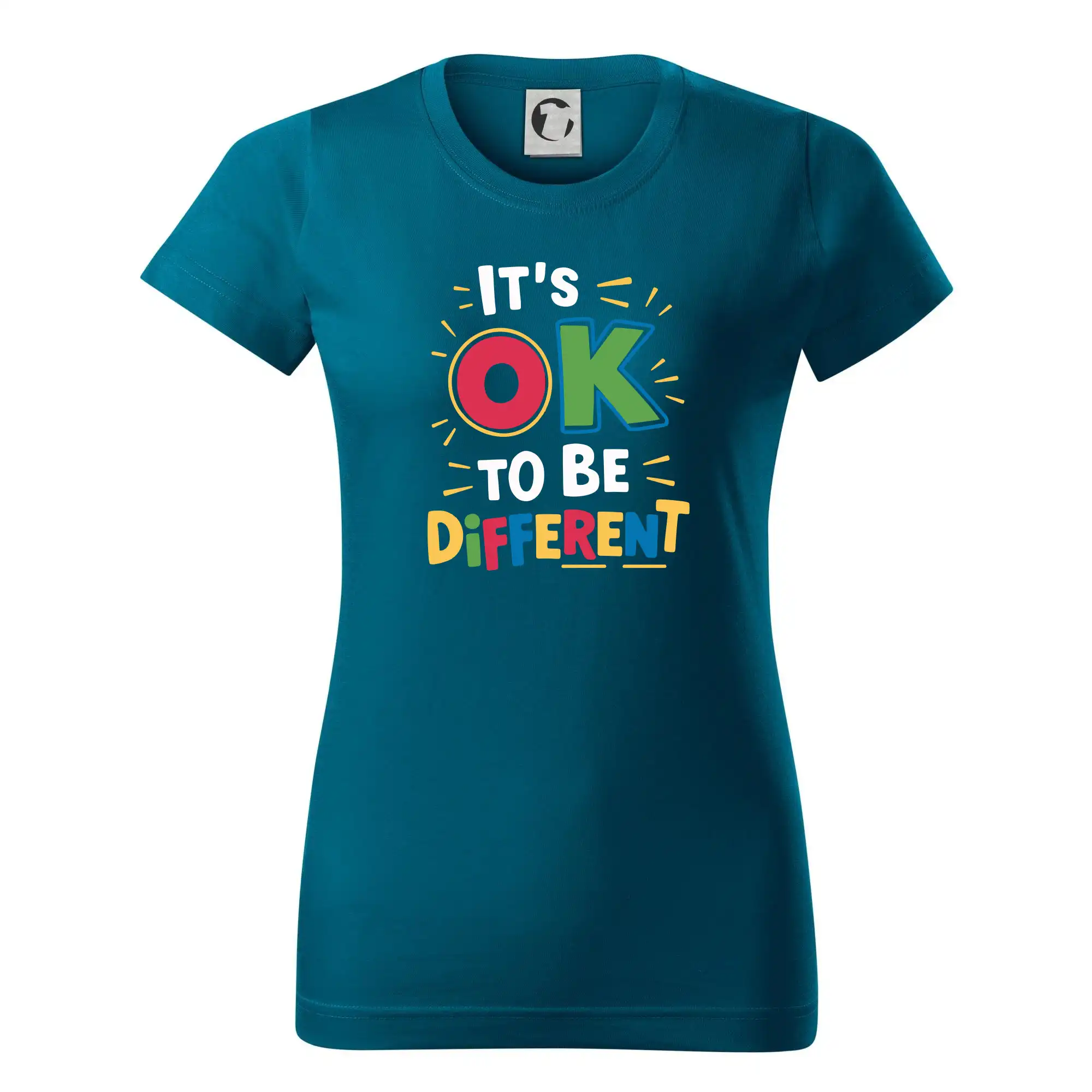 Tričká a mikiny pre autistov - It's OK to be different - Dámske tričko basic - ľahko voľnejšie a dlhšie
