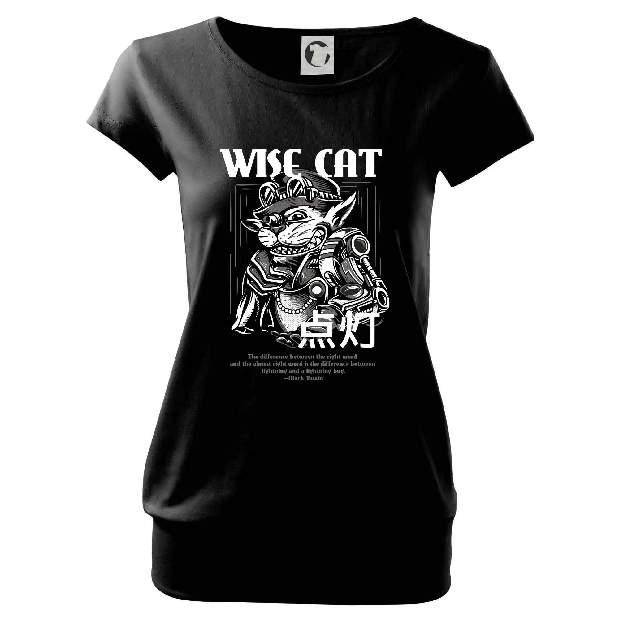 Tričká s potlačou steampunk - Steam punk wise cat - Voľné tričko city