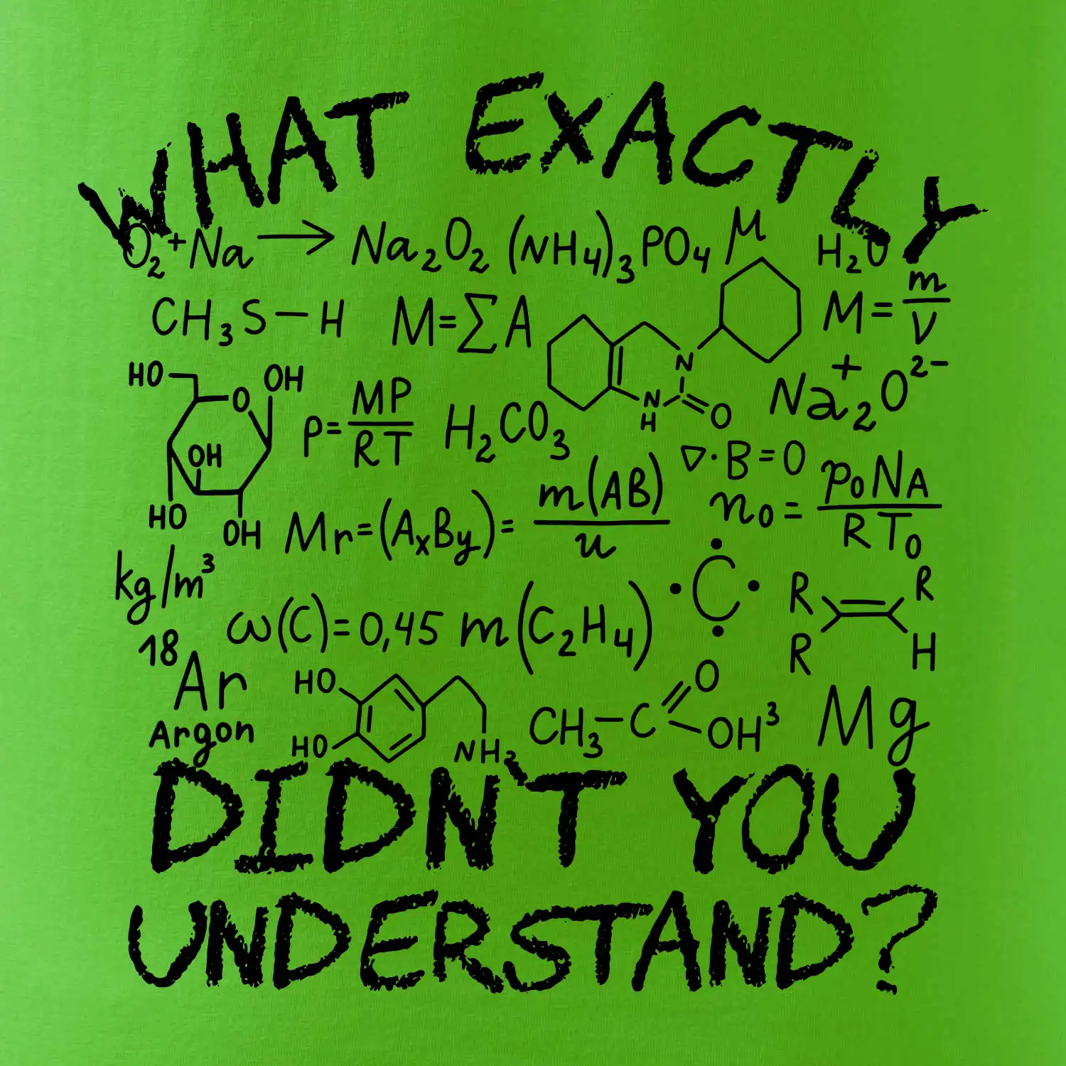 What exactly didnt you understand Chemistry