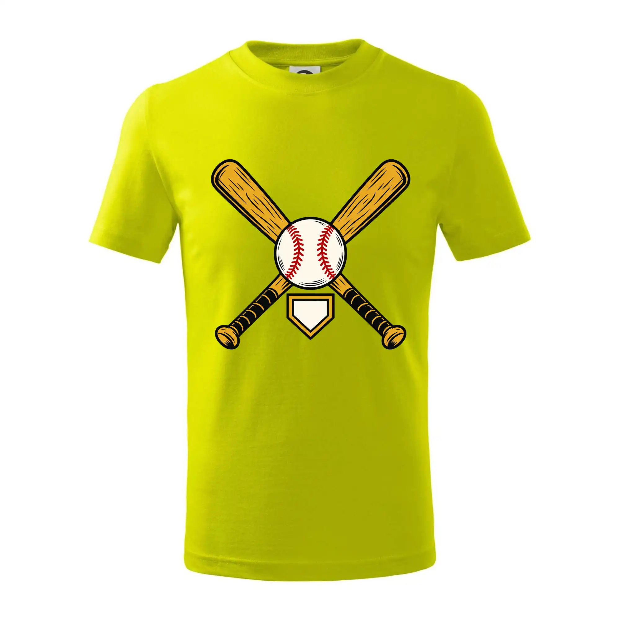 Zkřížené baseballové pálky a míček