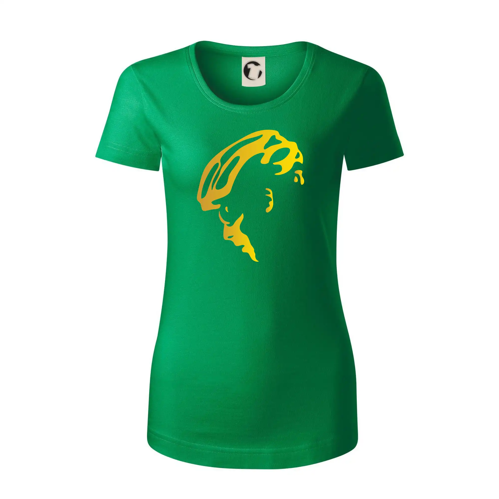 Hlava cyklista zlatá