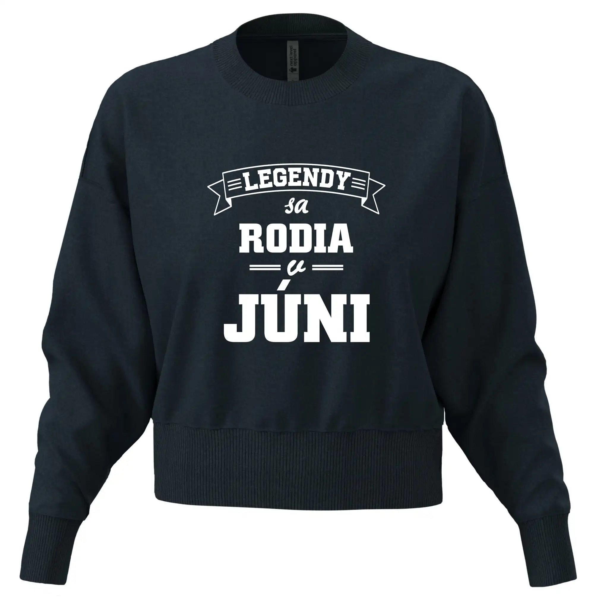 Tričká pre narodených v júni - Legendy sa rodia v júni - Mikina oversize crop OVERSIZE