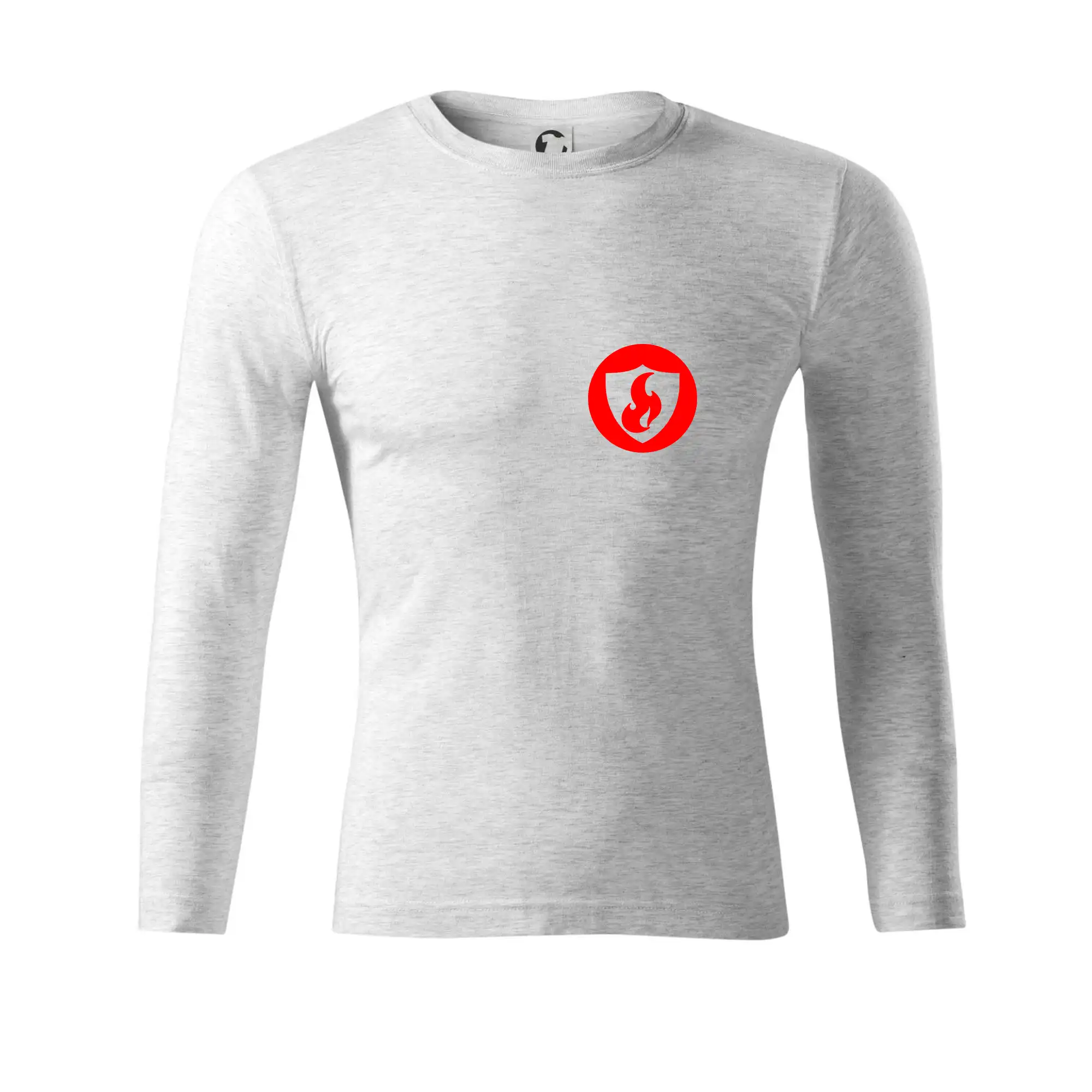 Originálne tričká pre hasičov - Erb plameň na prso - Tričko Progress s dlhým rukávom
