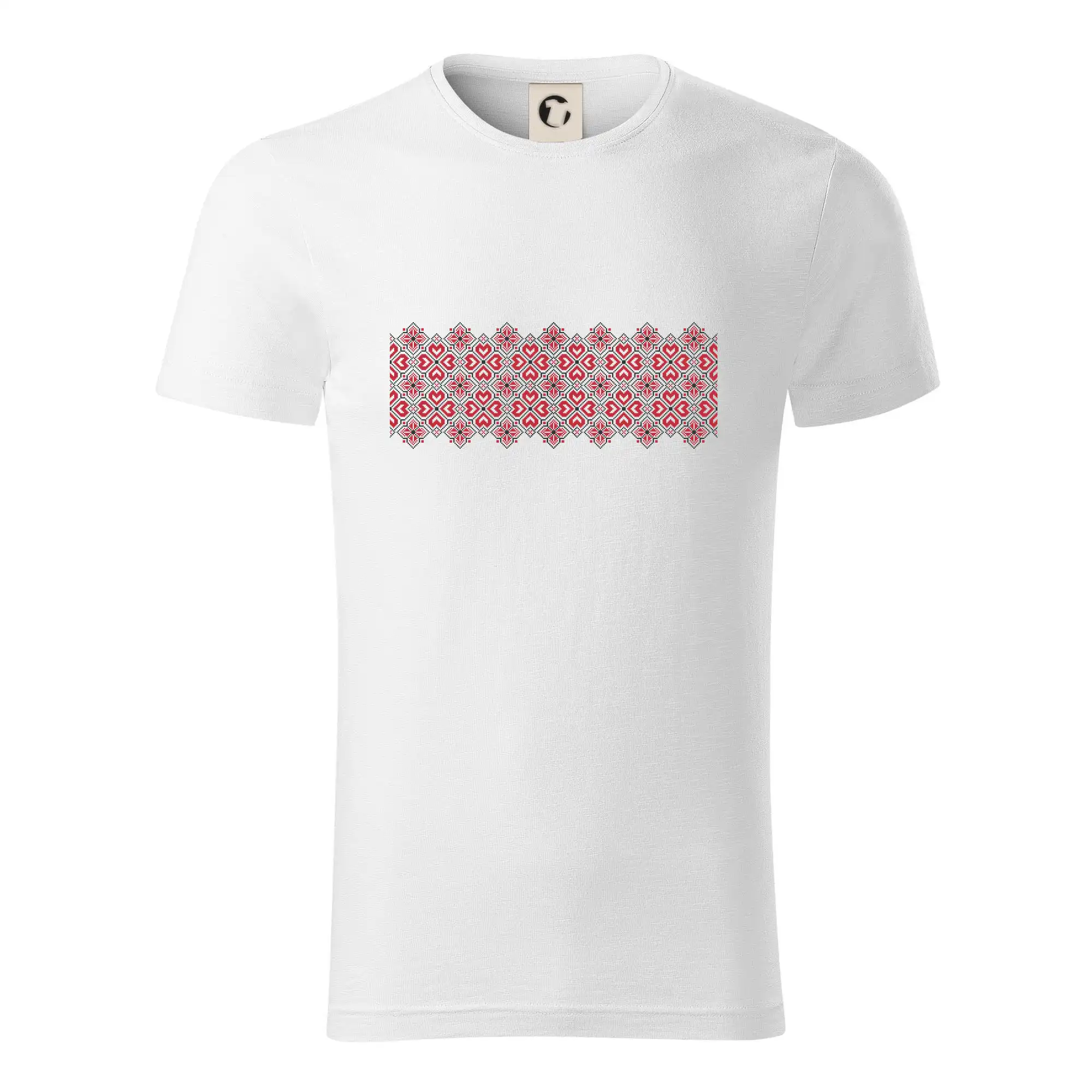 Motívy štátnych vlajok - Lotyšsko ornament - Tričko z organickej bavlny