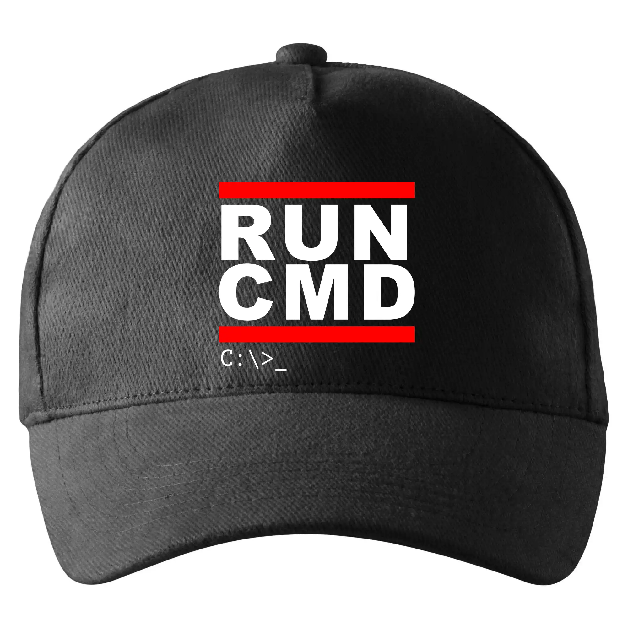 Tričká pre ajťákov - Run CMD - Šiltovka so zahnutým šiltom a mosaznou sponou