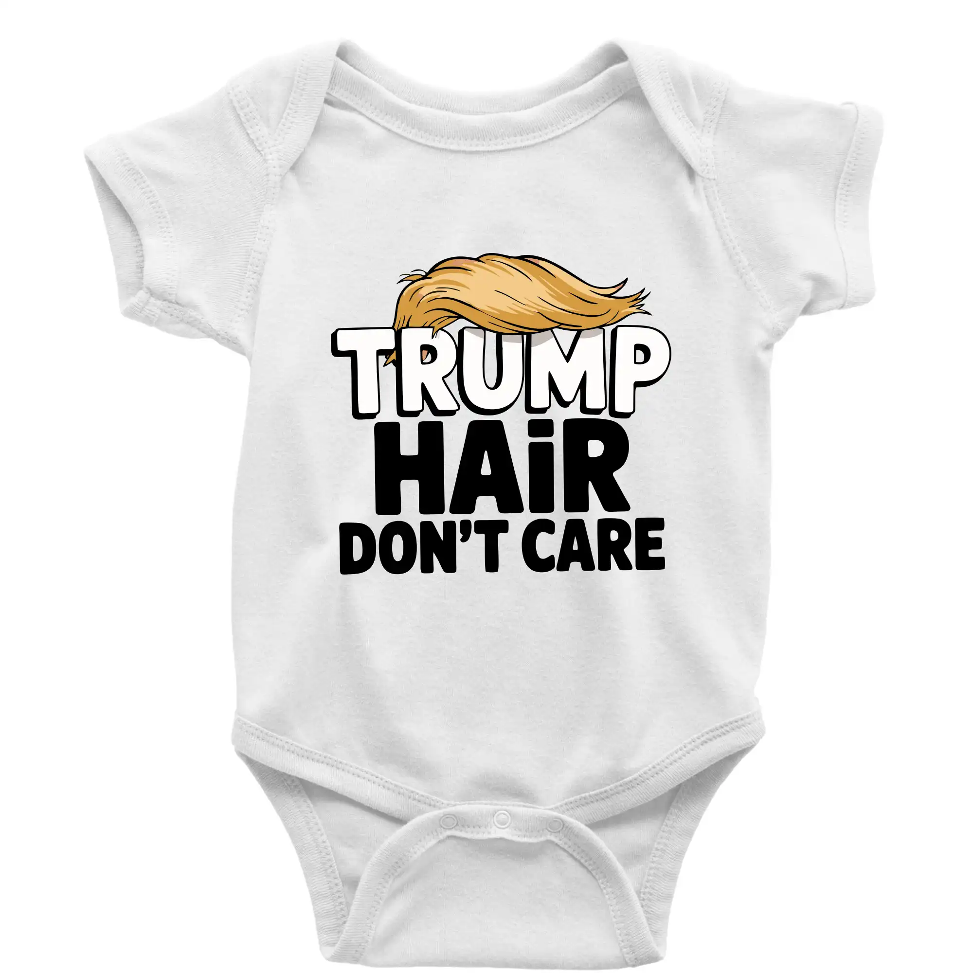 Politické tričká - Trump hair dont care - Body dojčenské s krátkym rukávom
