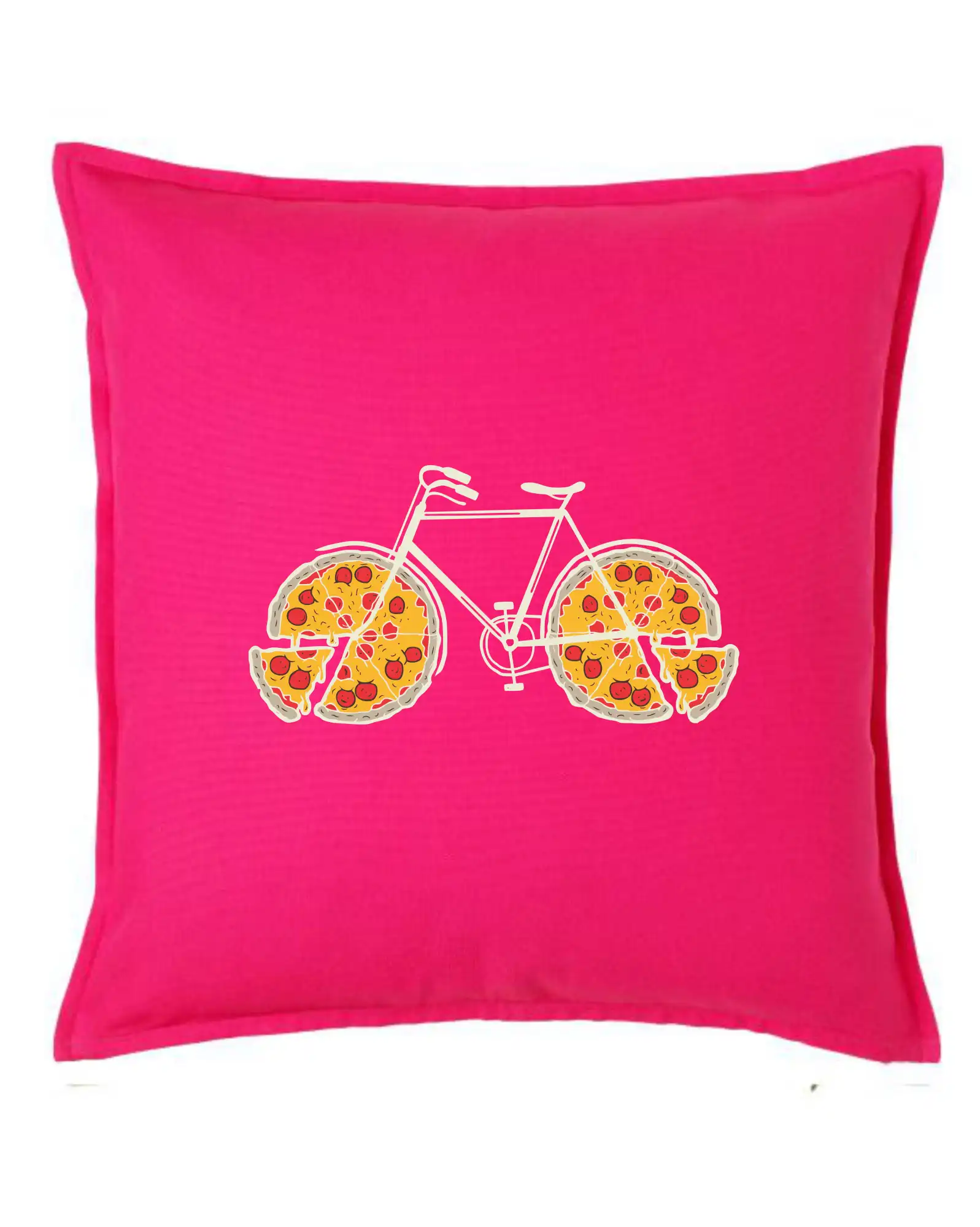 Tričko ako darček pre cyklistu - Pizza koleso - Vankúš 50x50