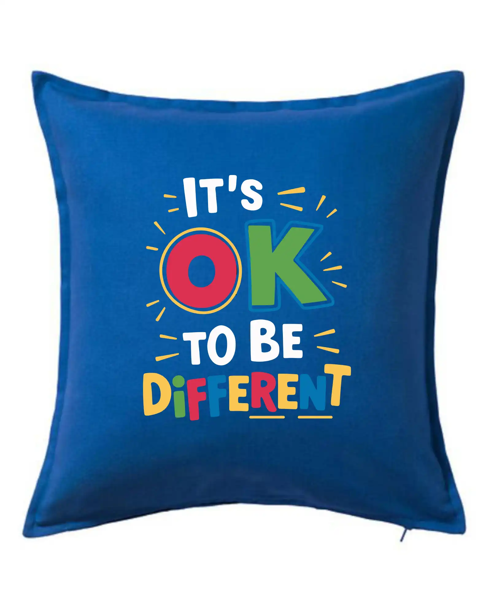 Tričká a mikiny pre autistov - It's OK to be different - Vankúš 50x50