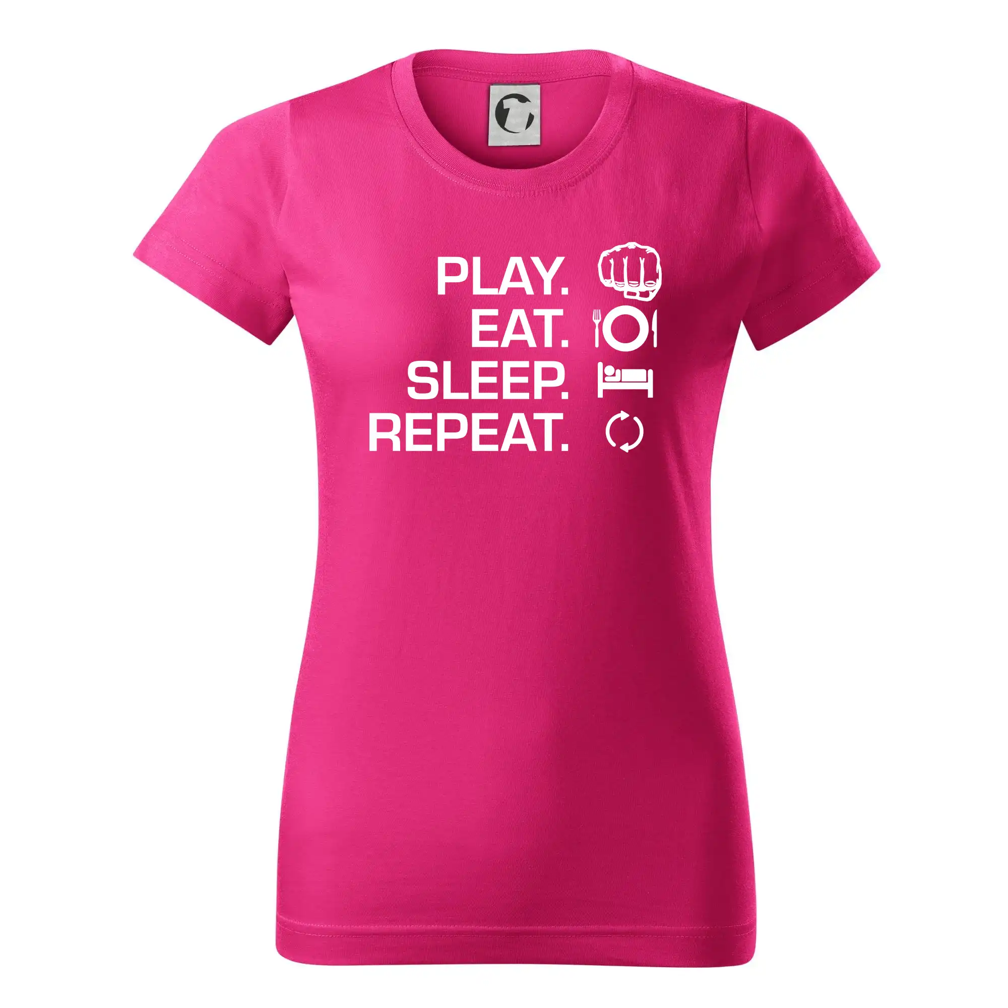 Tričká Karate - MMA eat sleep repeat - Dámske tričko basic - ľahko voľnejšie a dlhšie