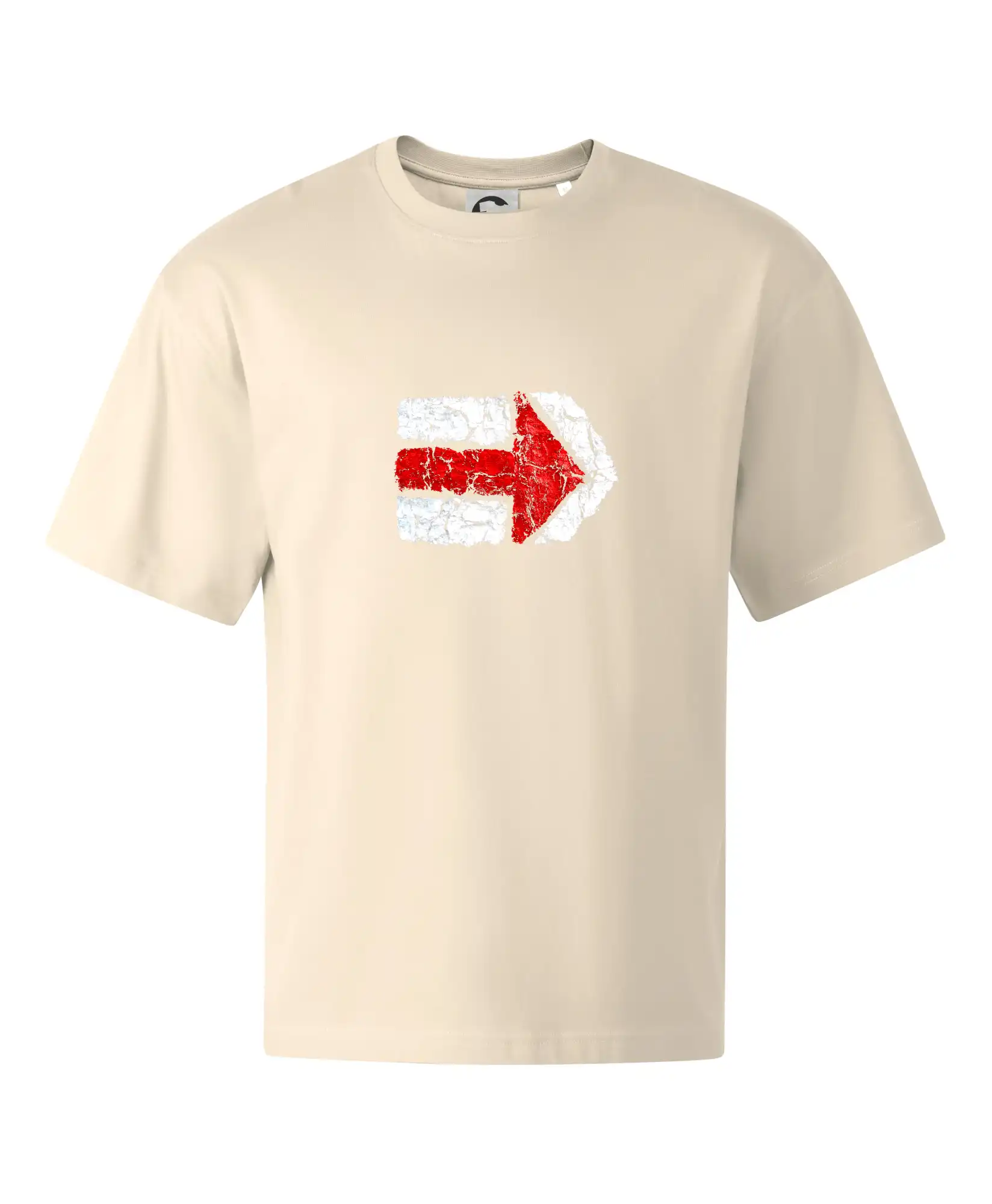 Trička na kempovanie - Párová turistická značka červená - Stage unisex - OVERSIZE