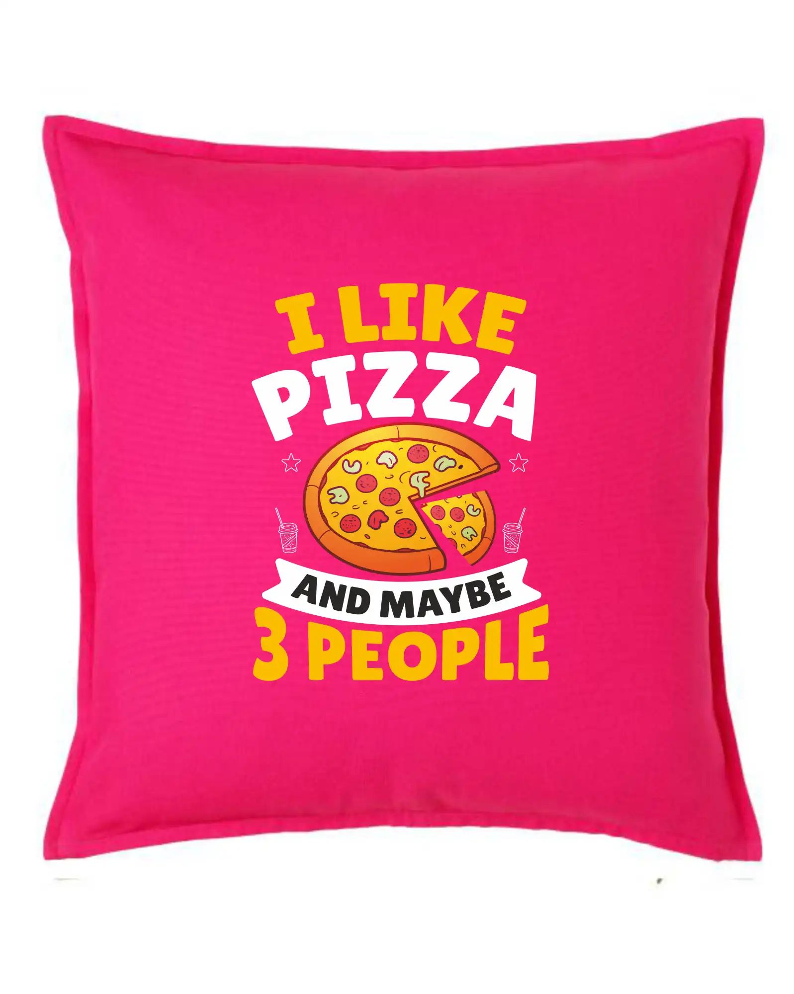 I like pizza and maybe 3 people - Vankúš 50x50