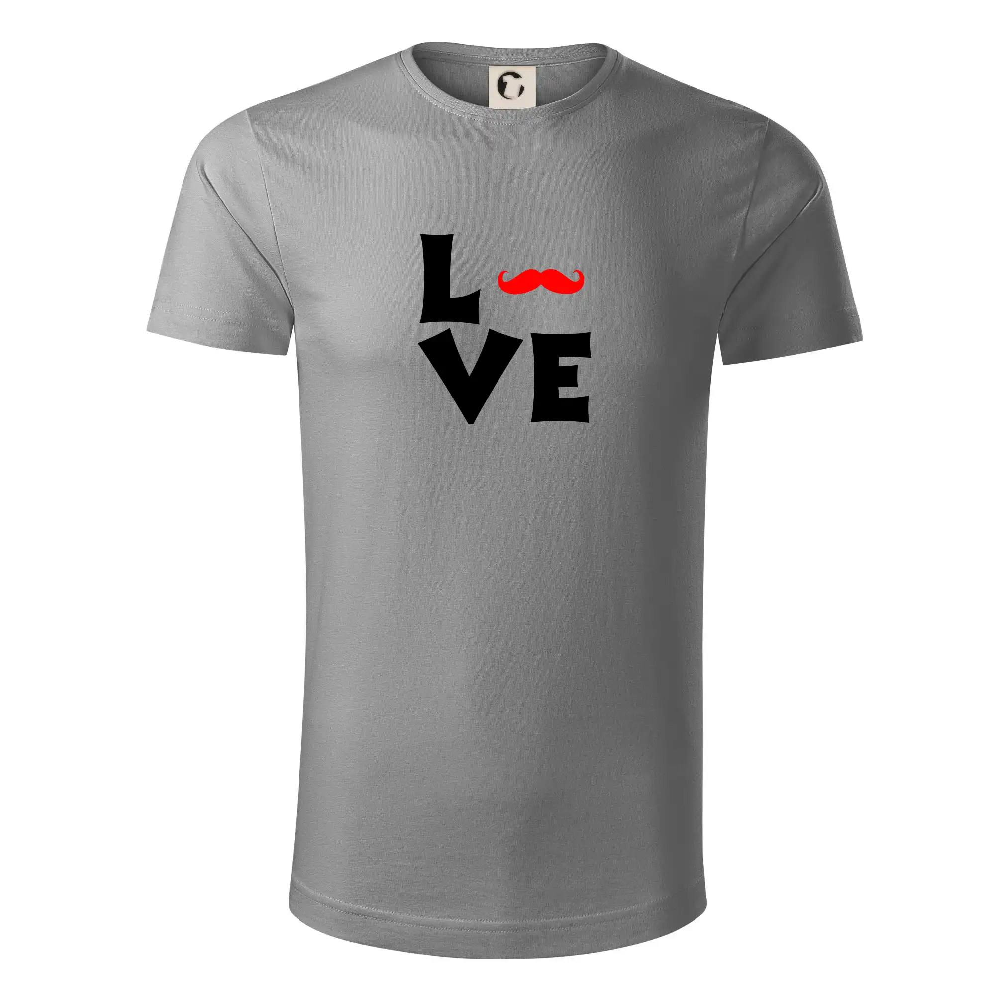 Tričká s fúzikmi - Love mustache - Tričko z organickej bavlny
