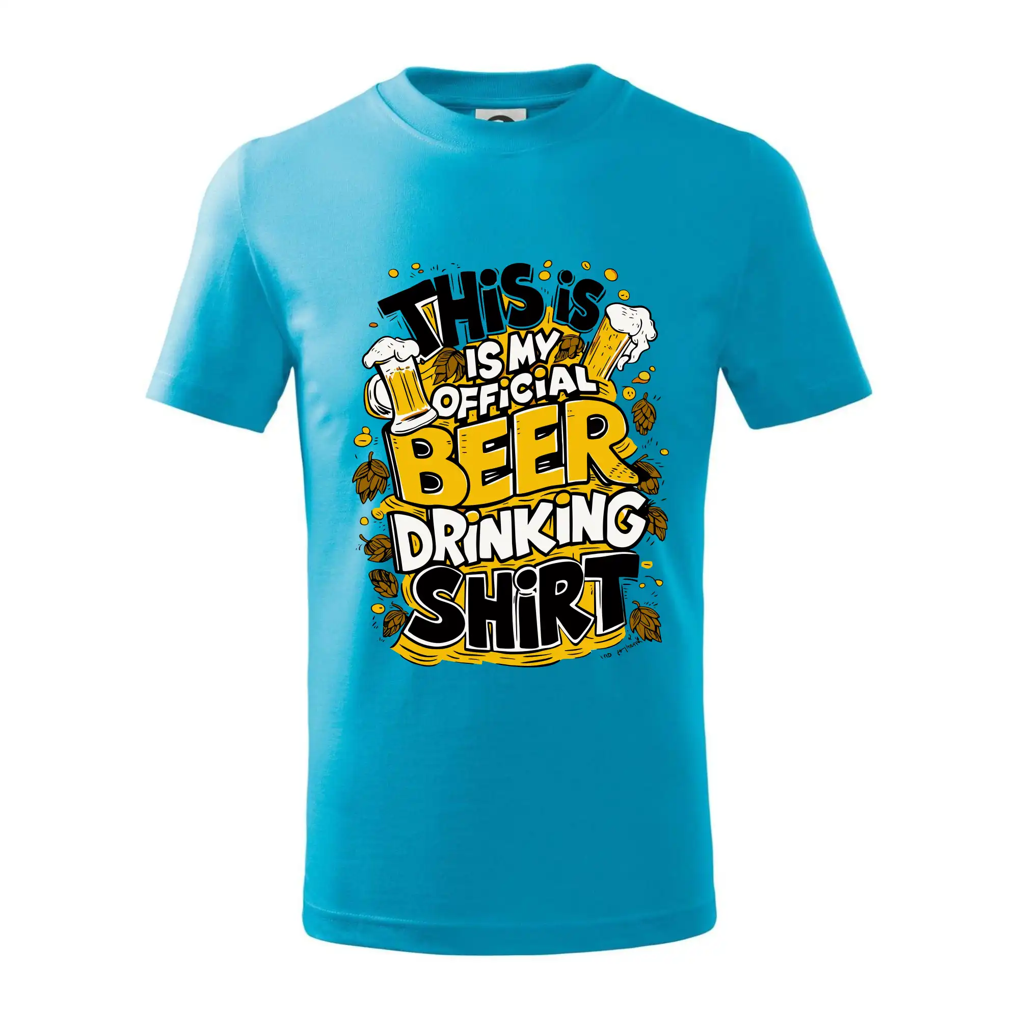 Vtipná tričká pre pivárov - This Is My Official Drinking Shirt - chmel - Tričko detské bavlnené