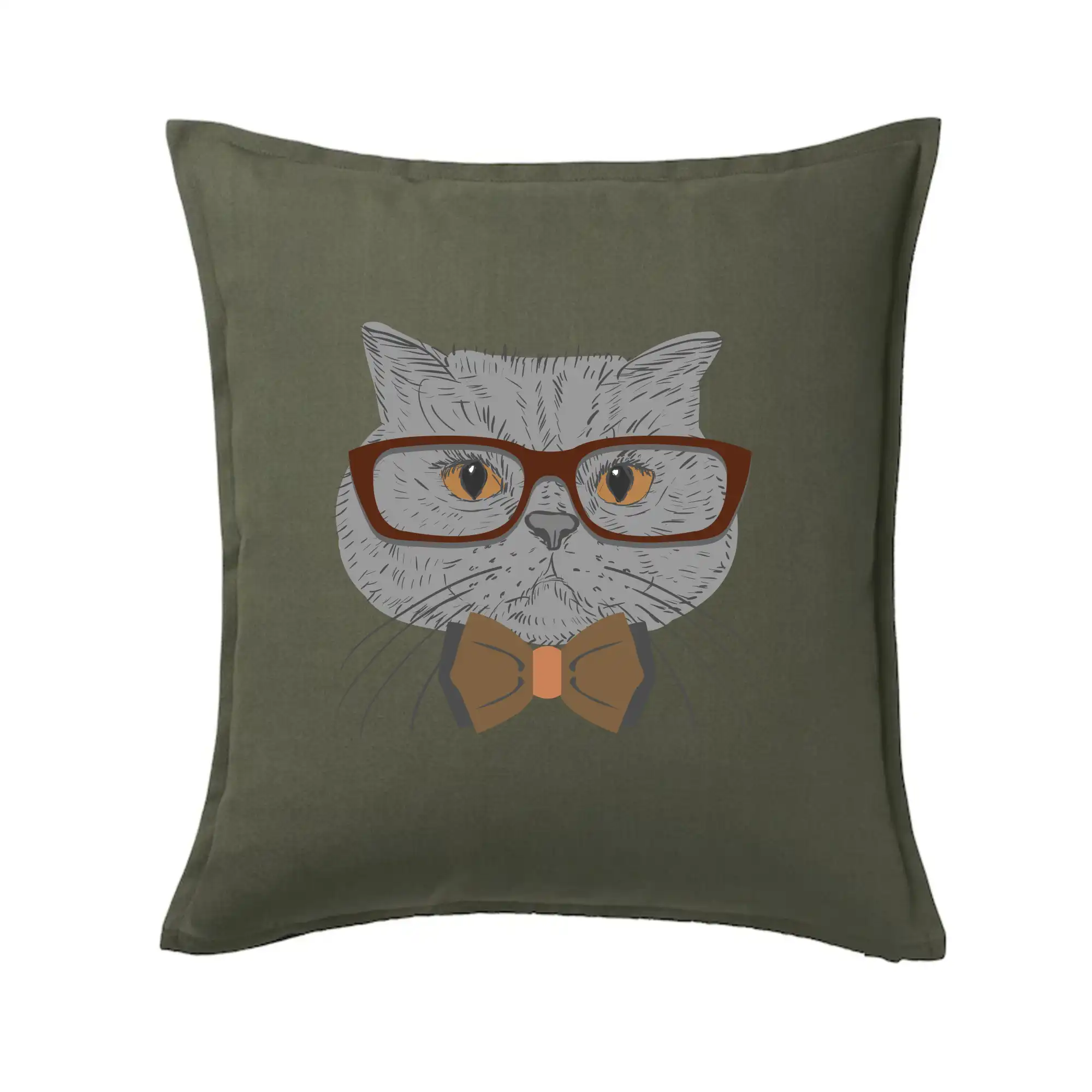 Vtipná tričká s mačkou - Hipster britská modrá - Vankúš 50x50