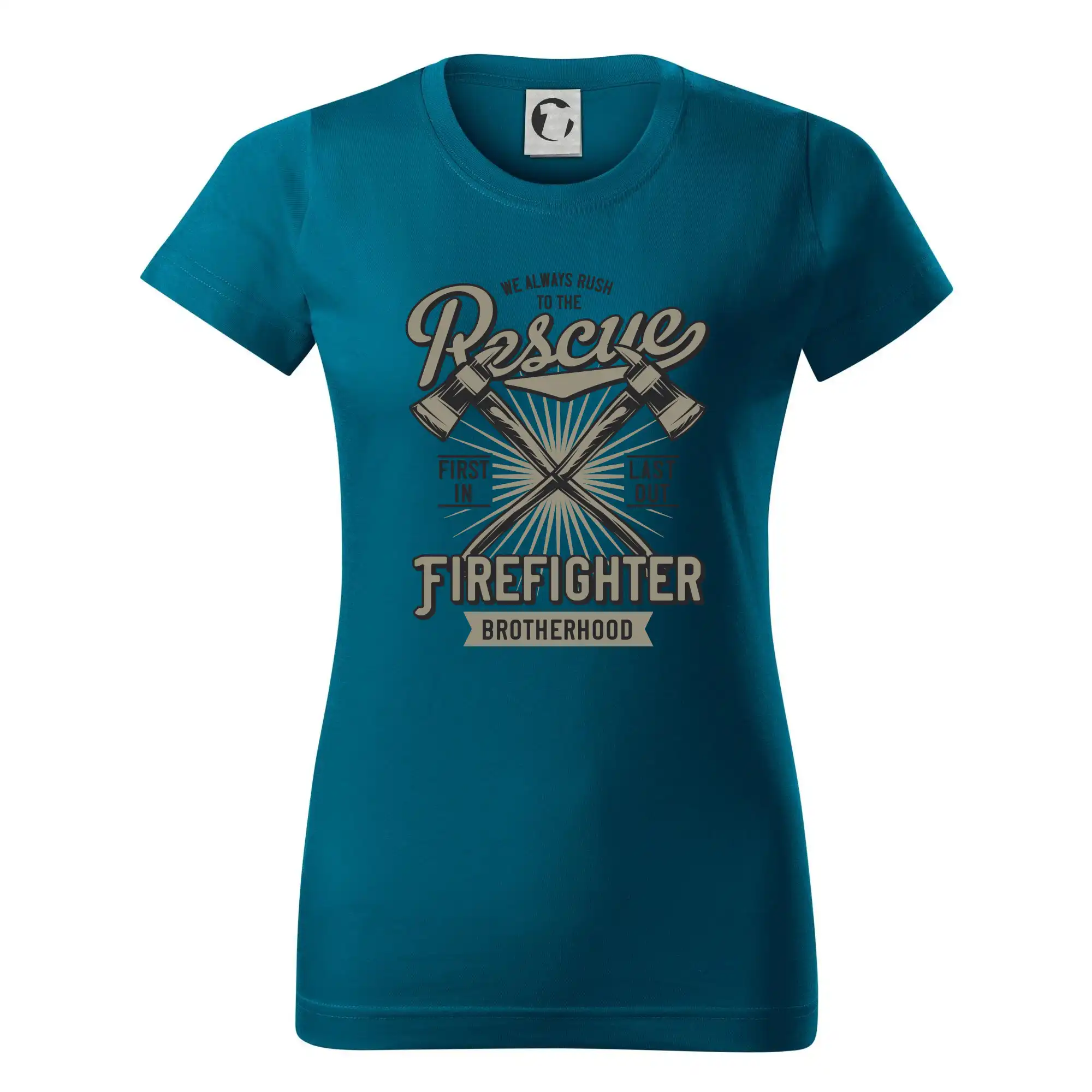 Originálne tričká pre hasičov - Rescue Firefighter - Dámske tričko basic - ľahko voľnejšie a dlhšie