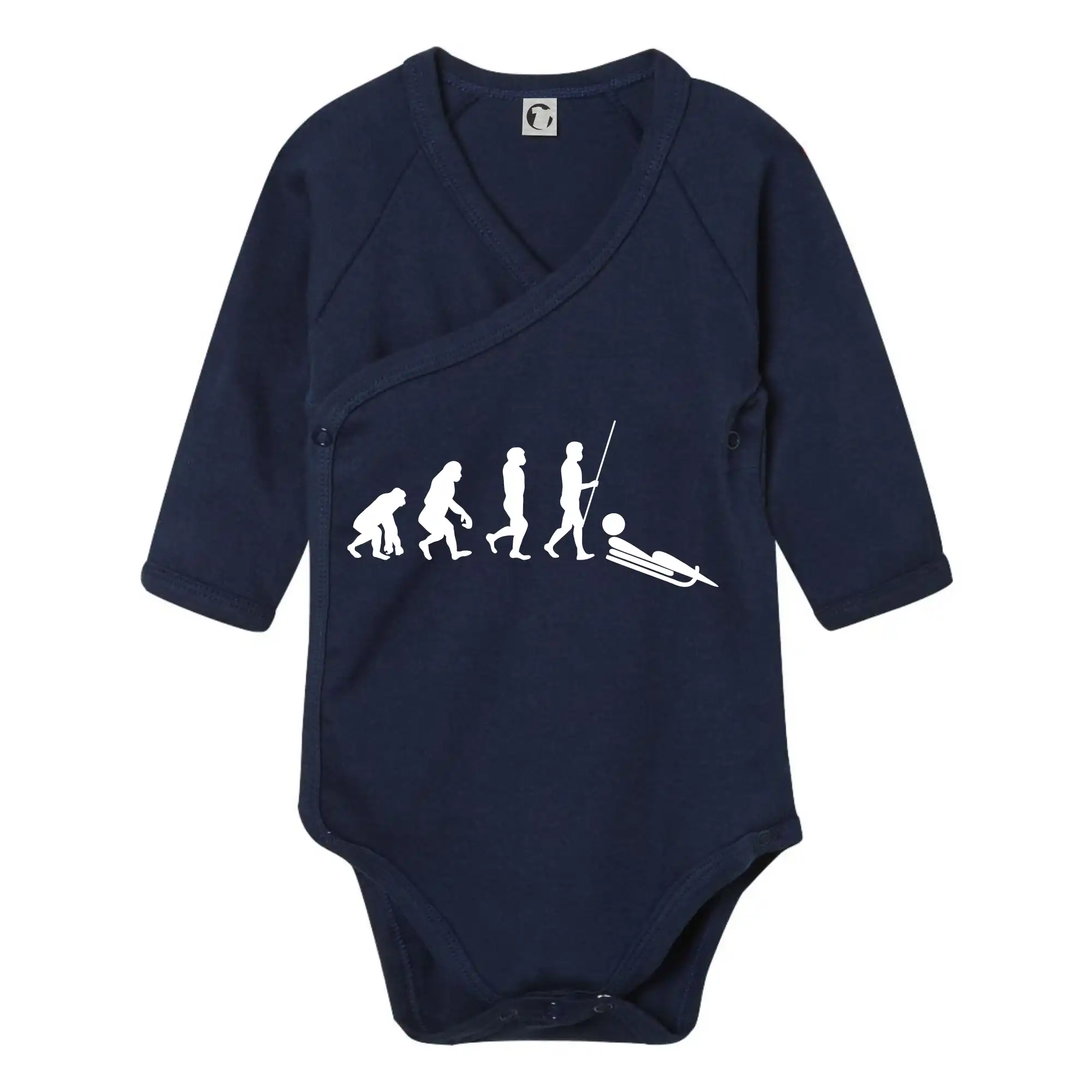 Lyže a Snowboard - Evolúcia jazdy na bôbu - Body zavinovacie s dlhým rukávom