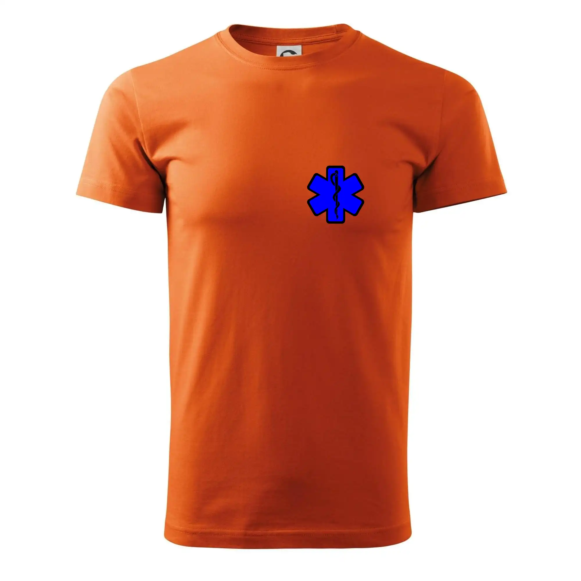 Tričká a mikiny pre záchranárov a lekárov - Kvalitné oblečenie pre zdravotníkov - Rescue - Hviezda na prsníku + nápis na chrbte - Tričko extra veľké  (5-8XL)