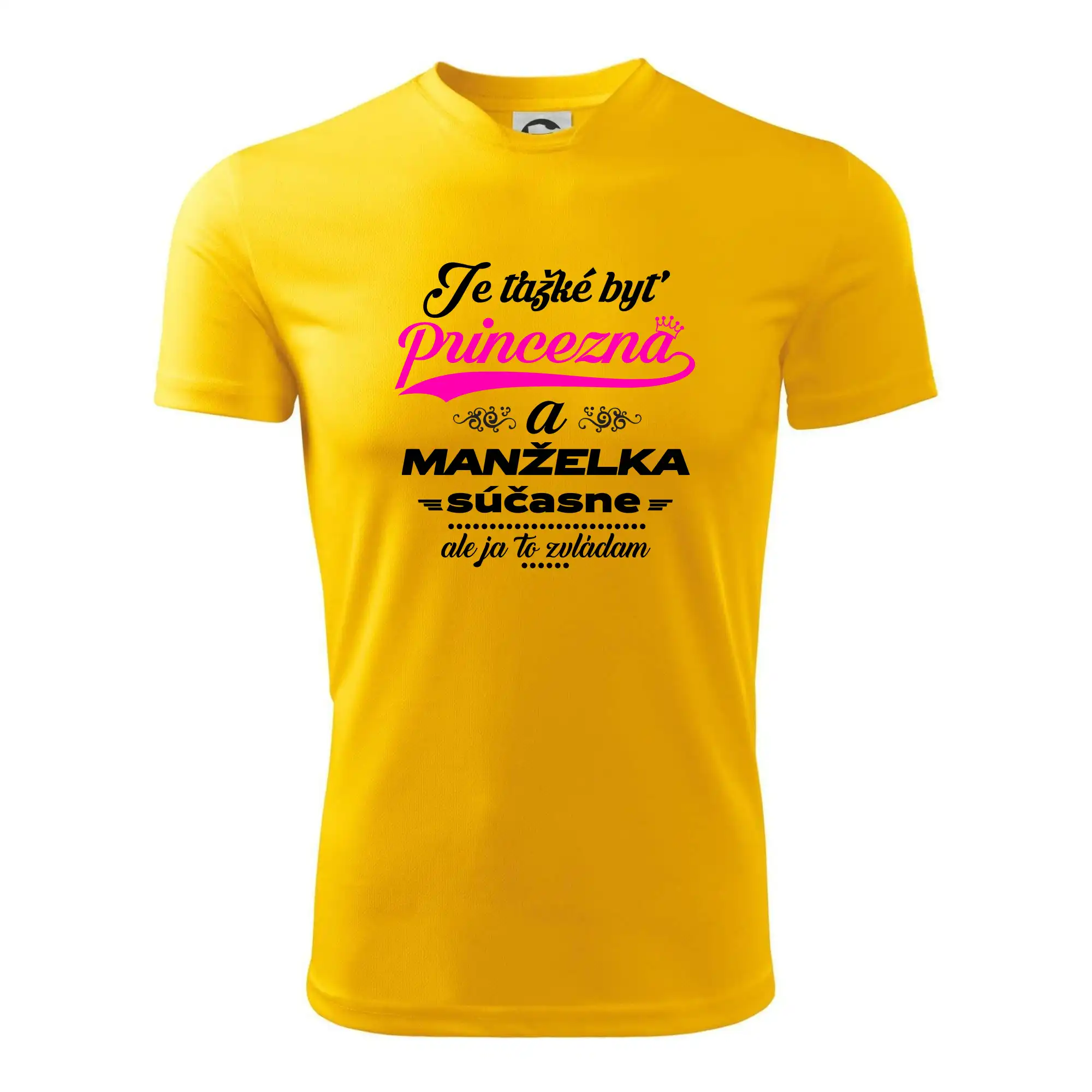 Rodinné tričká - Je ťažké byť princezná manželka - Pánske tričko Fantasy športové
