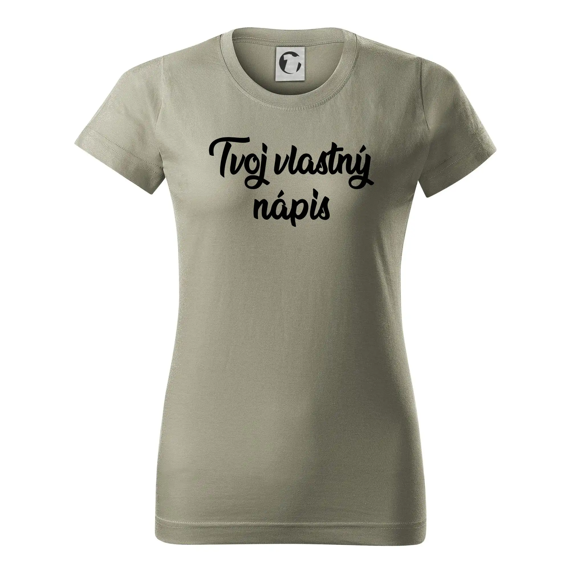 MyShirt tričká - Tvoj vlastný nápis písací - Dámske tričko basic - ľahko voľnejšie a dlhšie