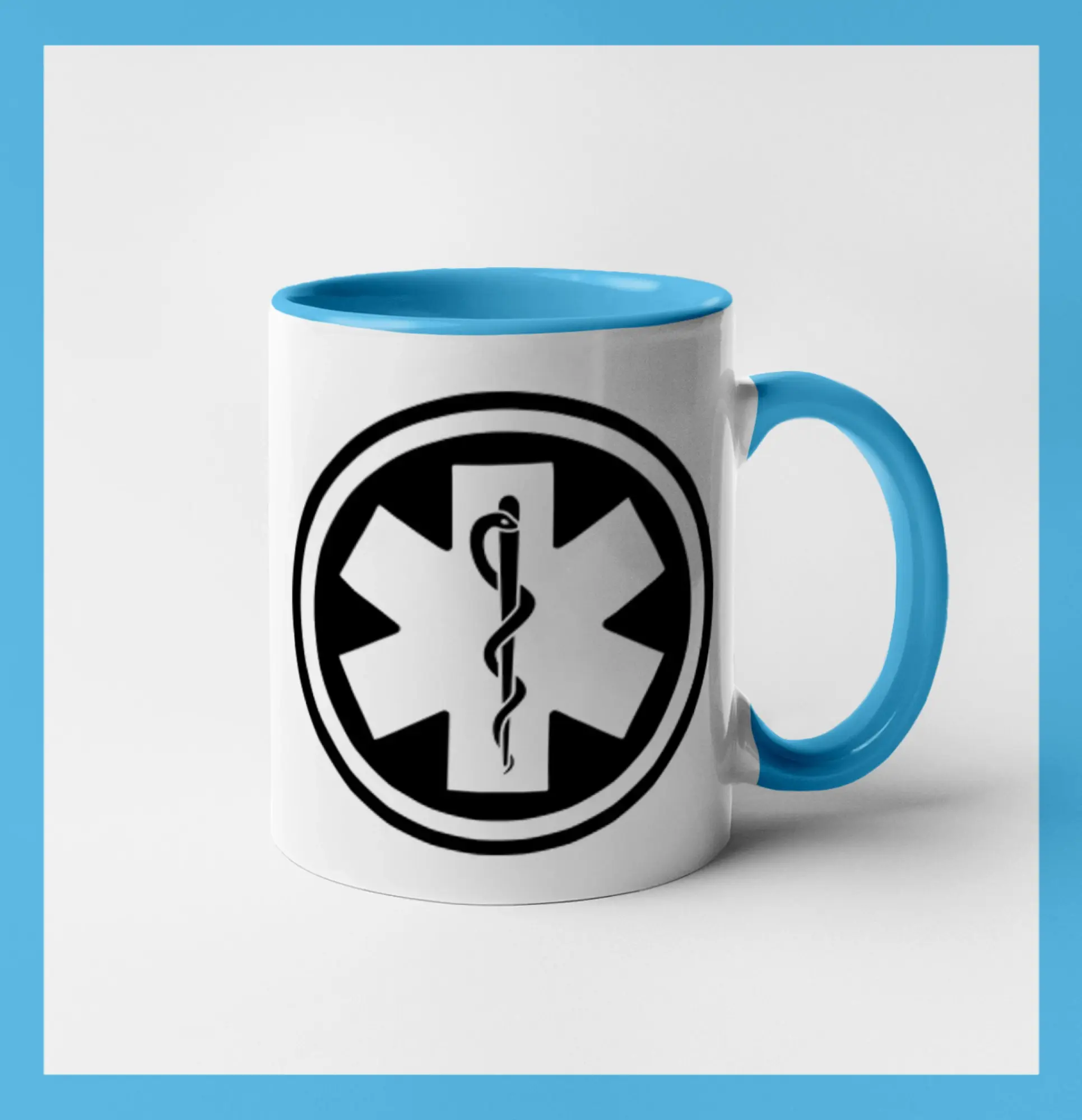 Tričká a mikiny pre záchranárov a lekárov - Kvalitné oblečenie pre zdravotníkov - Rescue logo samostatné guľaté - Hrnček 