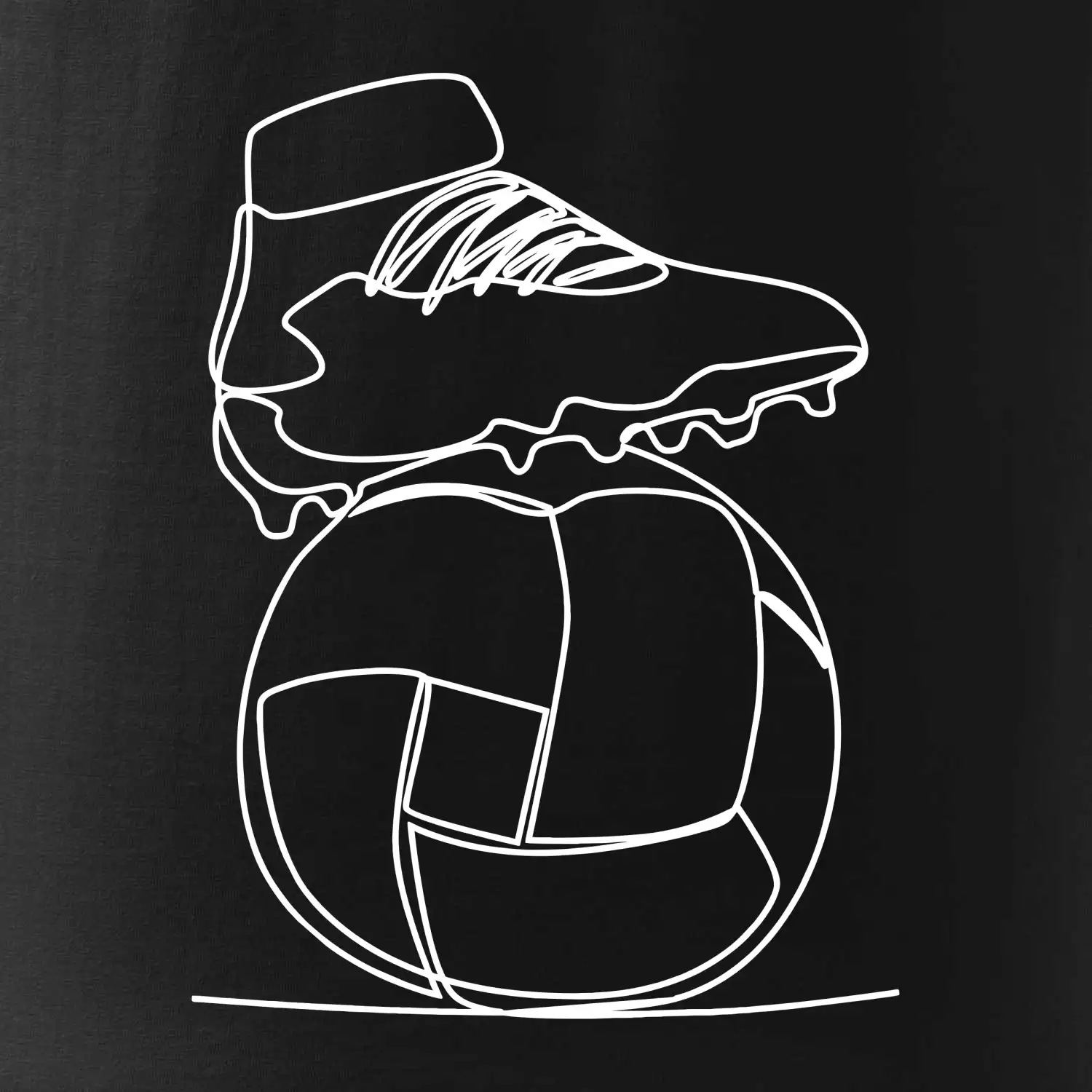 Fotbalový míč kopačka jedním tahem