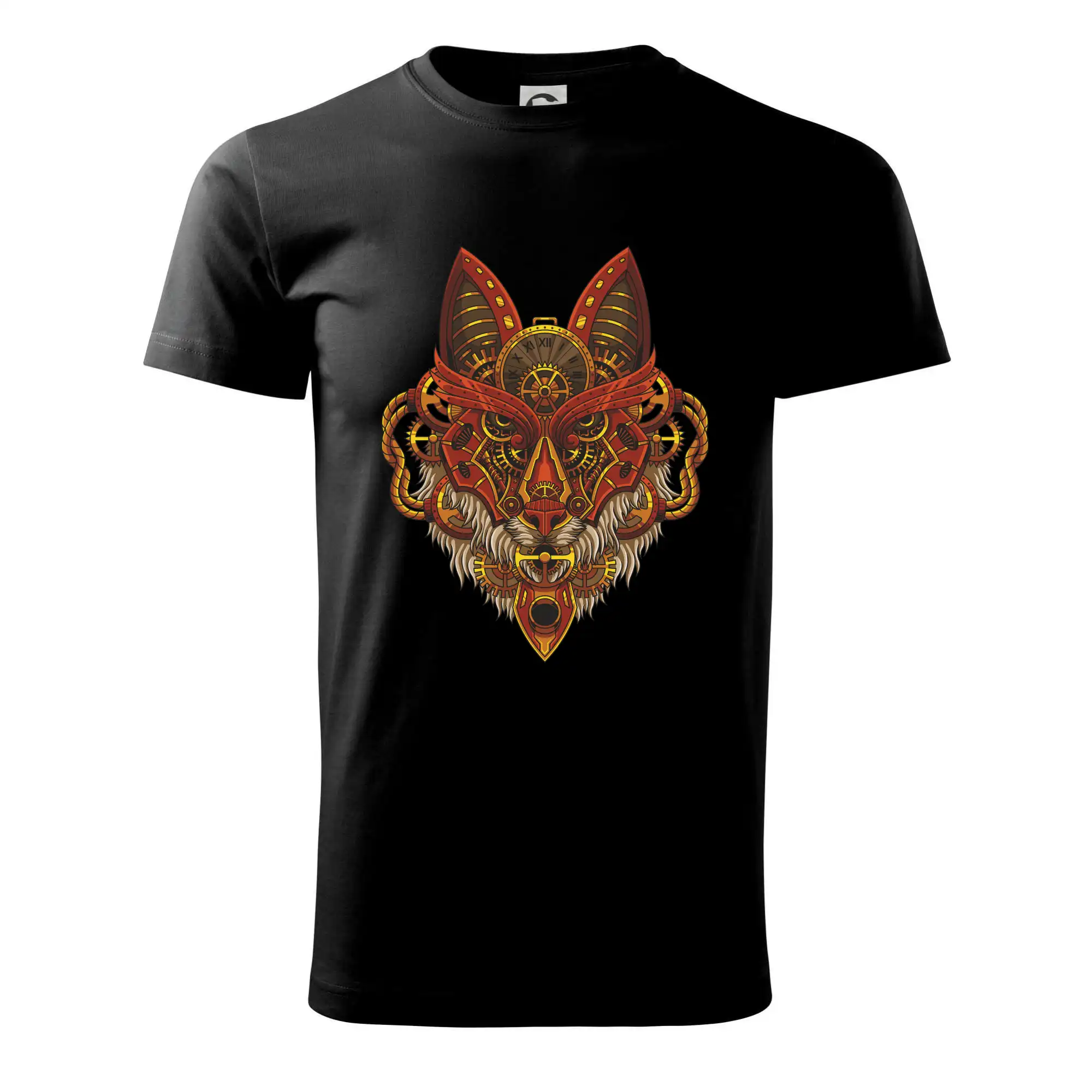 Tričká s potlačou steampunk - Steampunk vlk farebný - Klasické pánske tričko vyššej gramáže