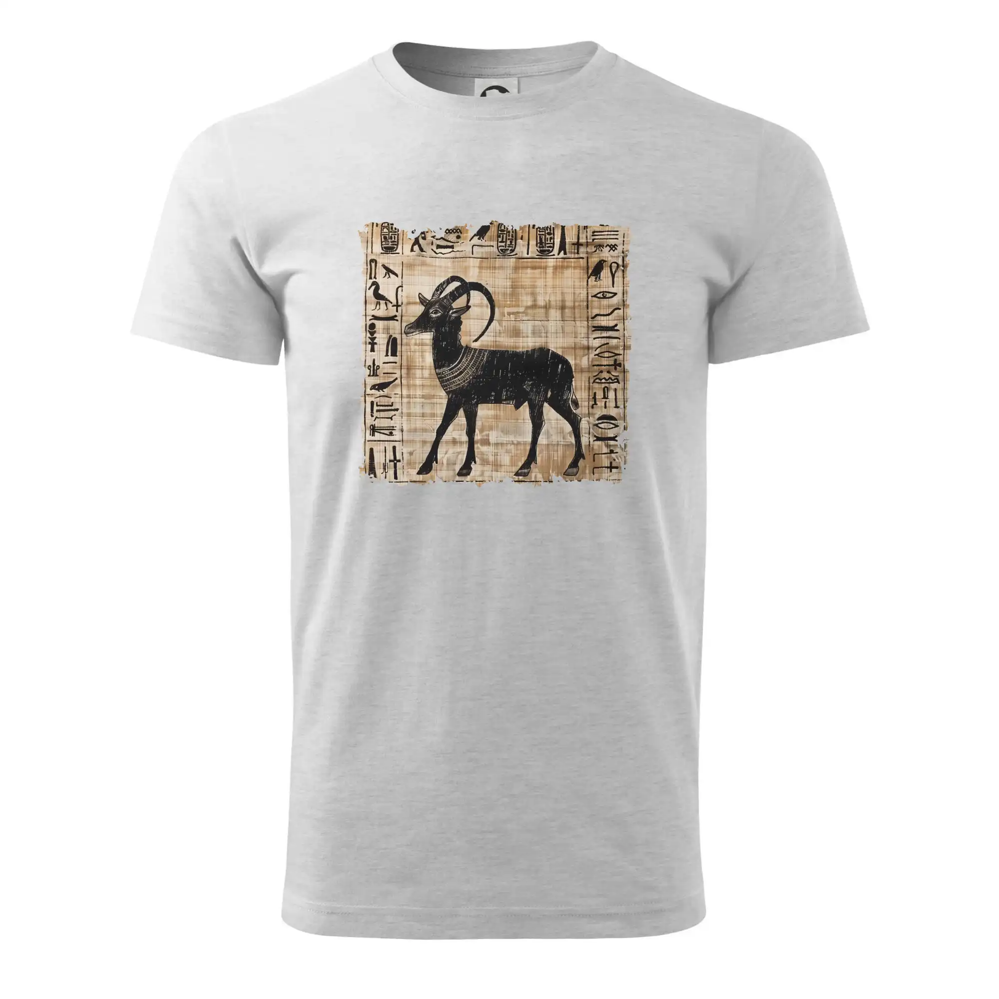 Tričká so zvieratami - Egyptské hieroglyfy koza - Pánske tričko nižšej gramáže