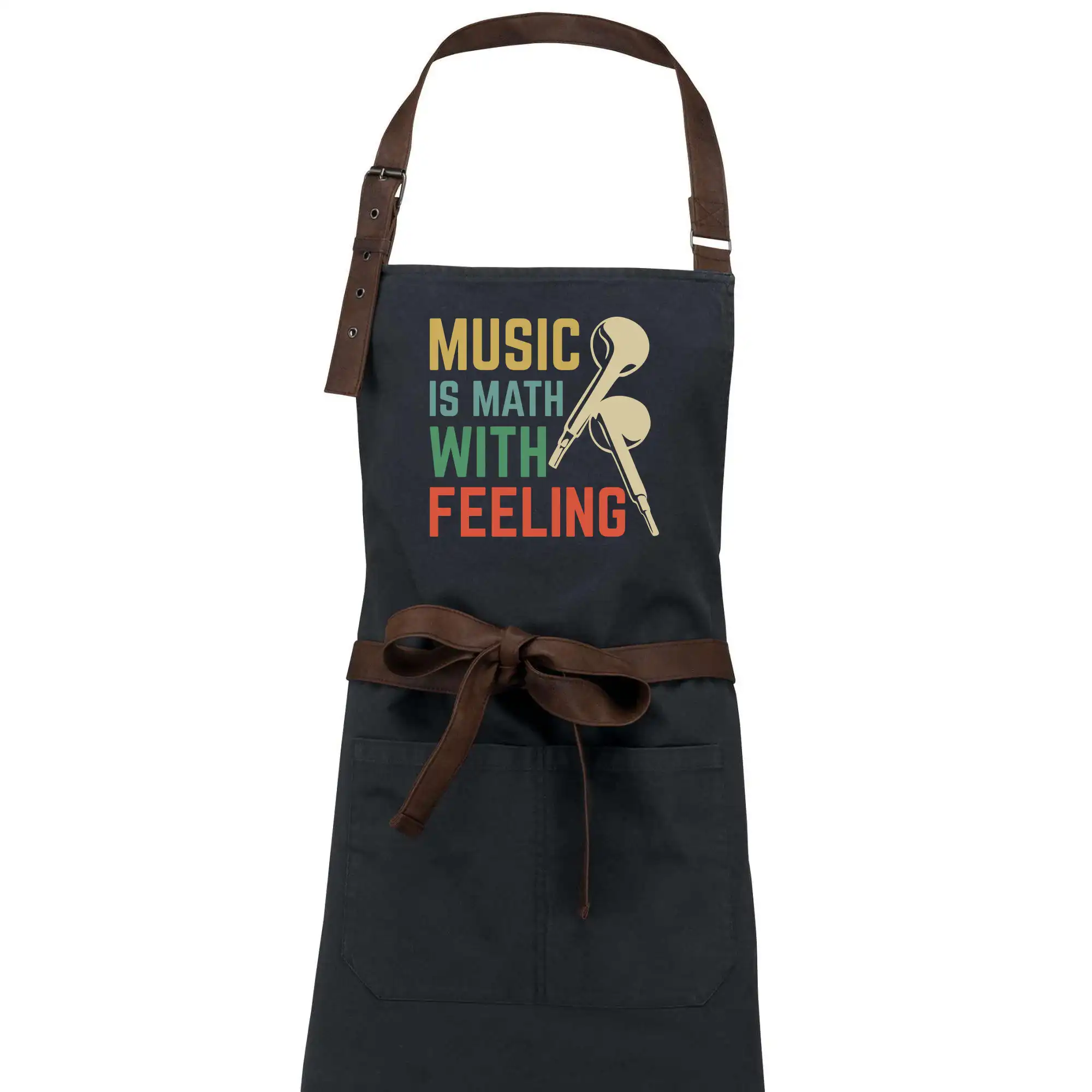 Vtipné tričká pre matematiky - Music is math with feeling - Zástera Vintage