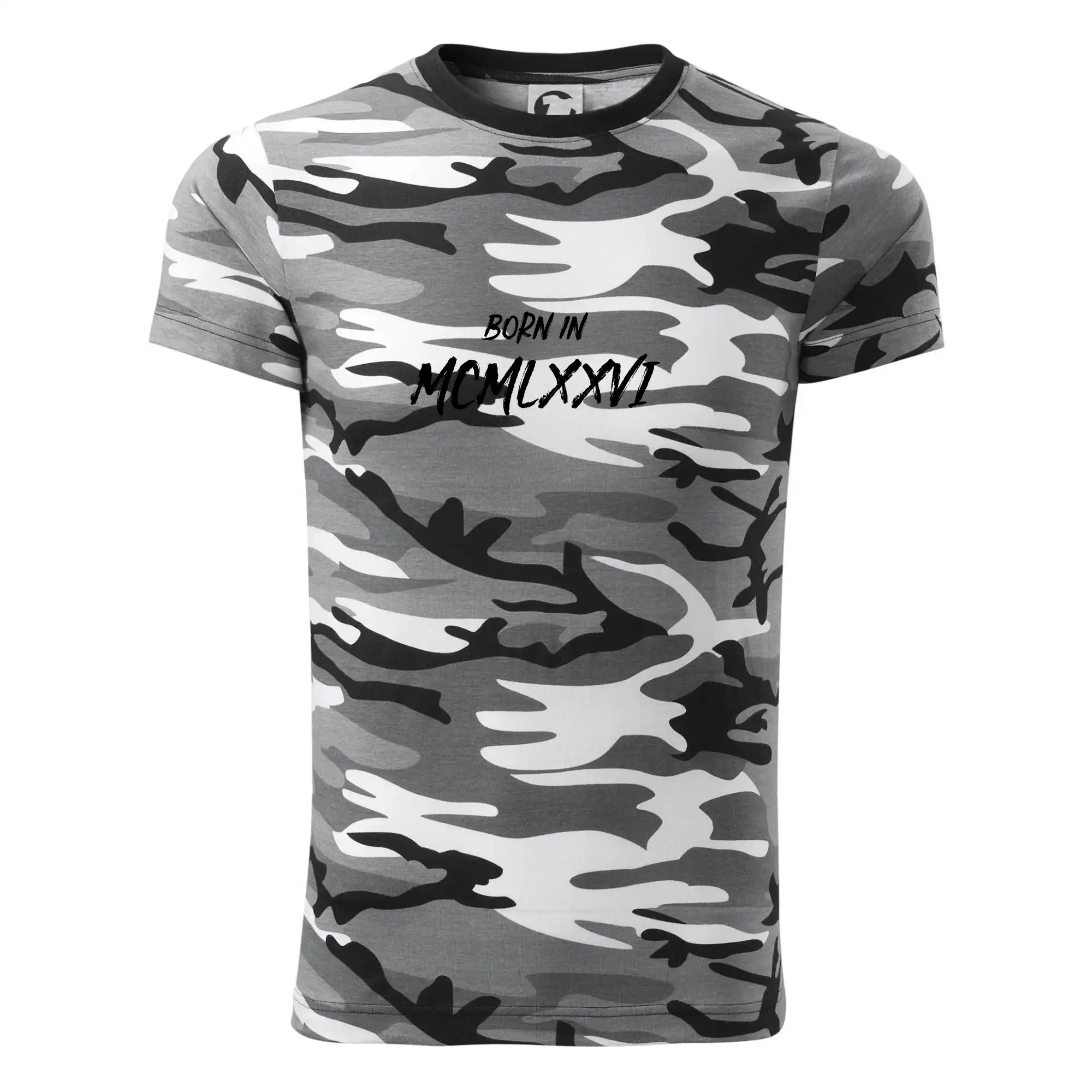 Trička s ročníkom 1976 - Born in - Rímske číslo 1976 - Army CAMOUFLAGE