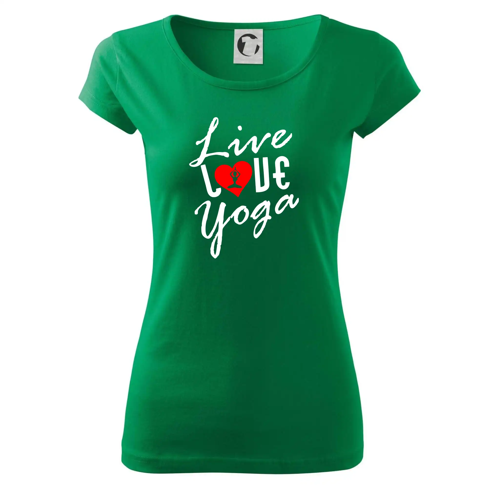 Tričká na jógu - Live Love Yoga - Dámske tričko Pure
