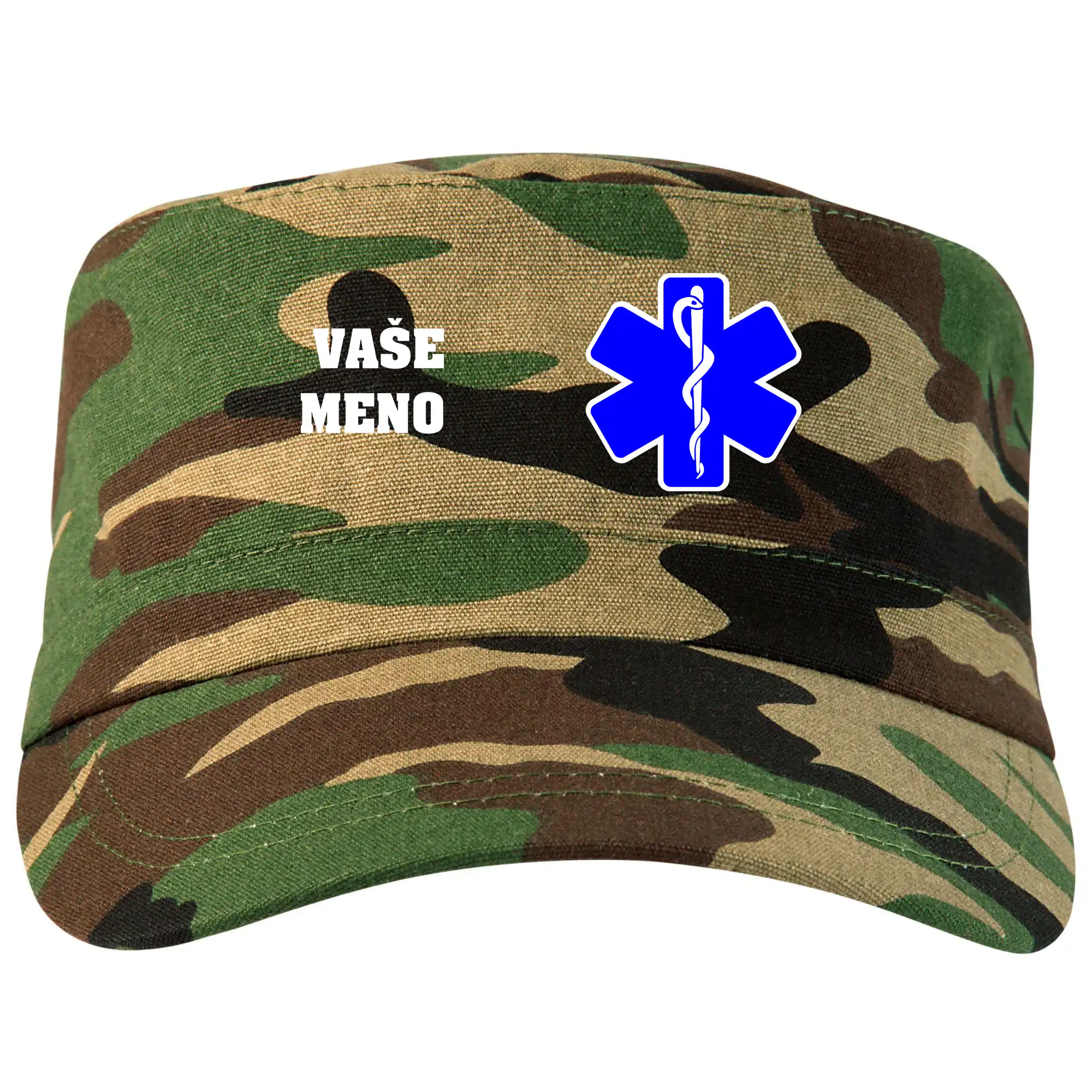 Originálne tričká pre hasičov - Rescue - Vaše meno - Šiltovka CAMO