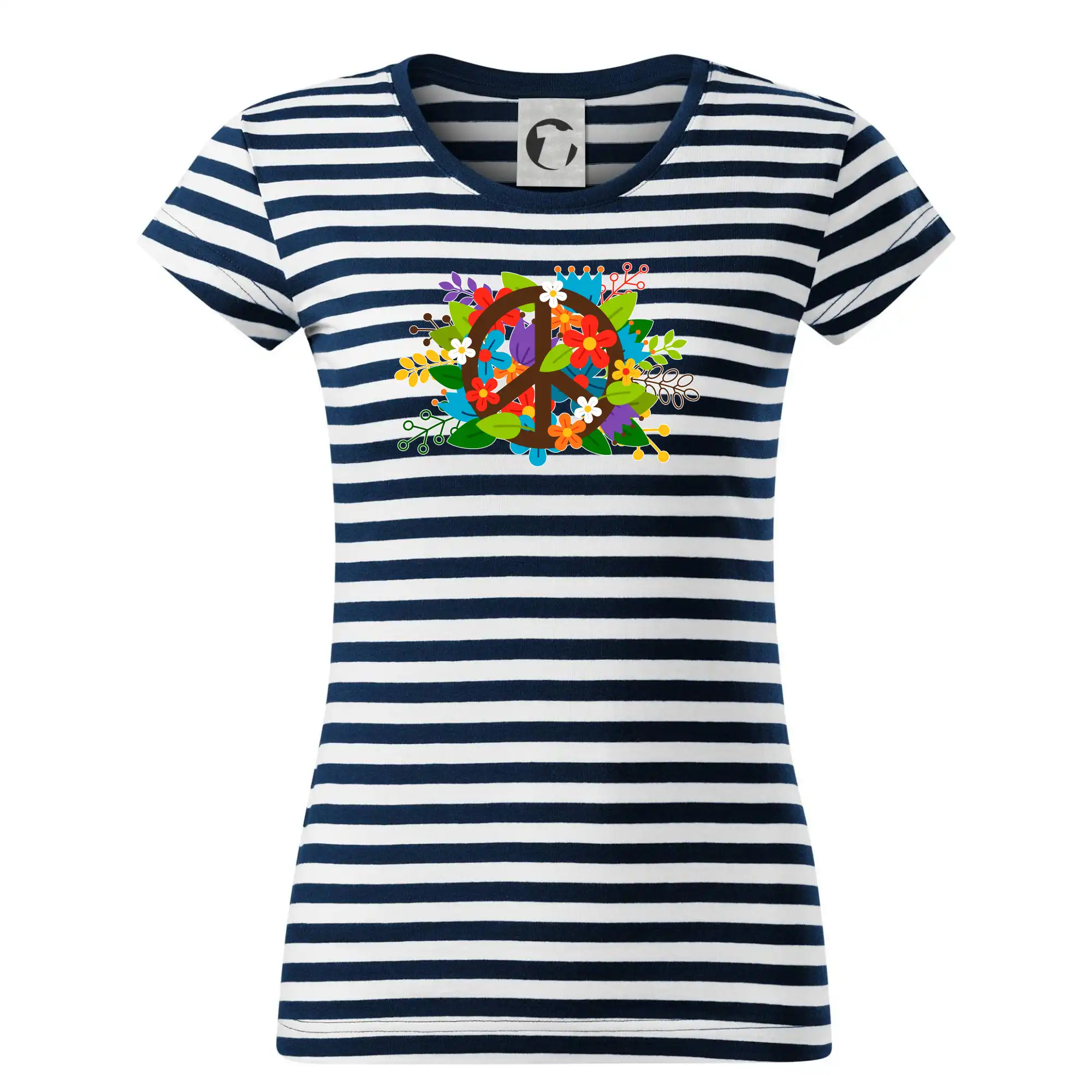 Peace symbol prorostlý květinami