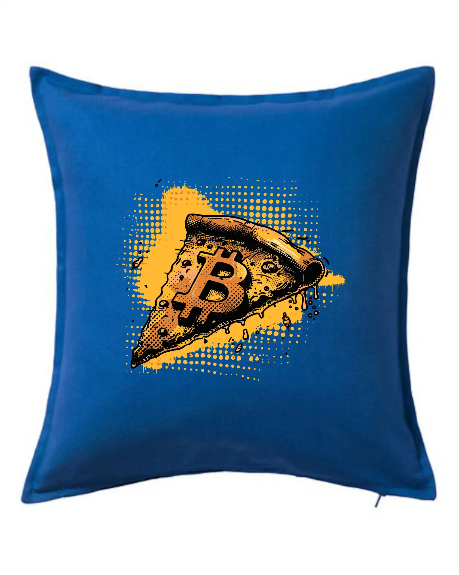 Bitcoin oranžová pizza - Vankúš 50x50