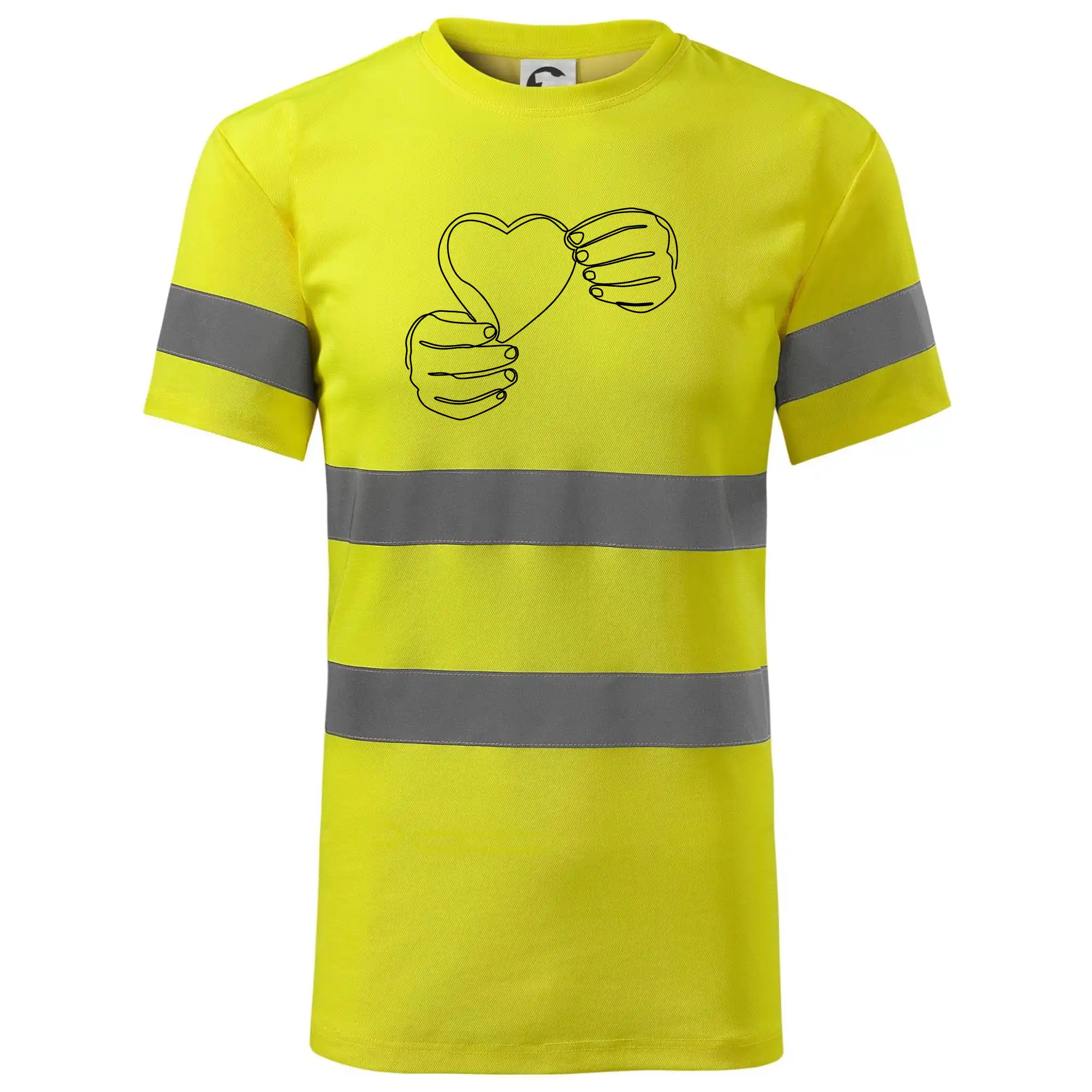 Ruka držící srdce  jedním tahem